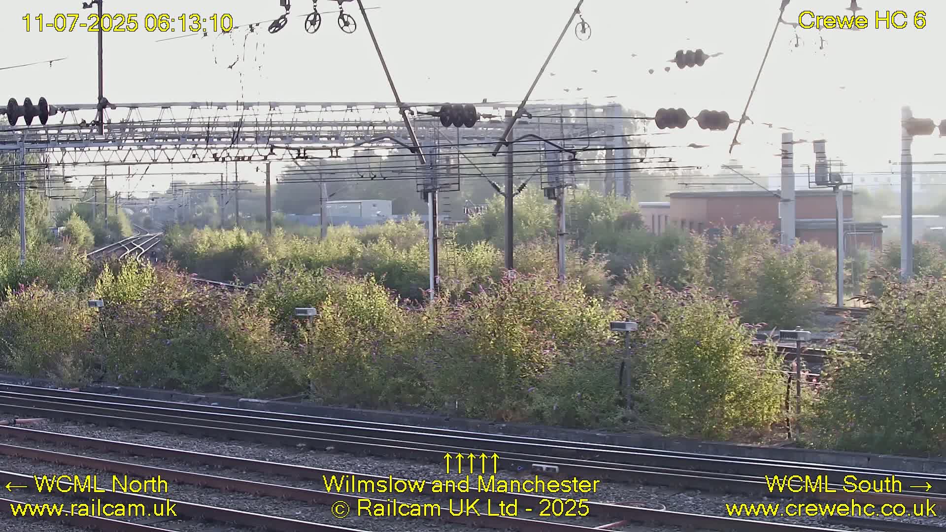 Crewe Rail Crossing Junction from Heritage Centre Live Cam - Crewe, Cheshire East, North West, England, United Kingdom