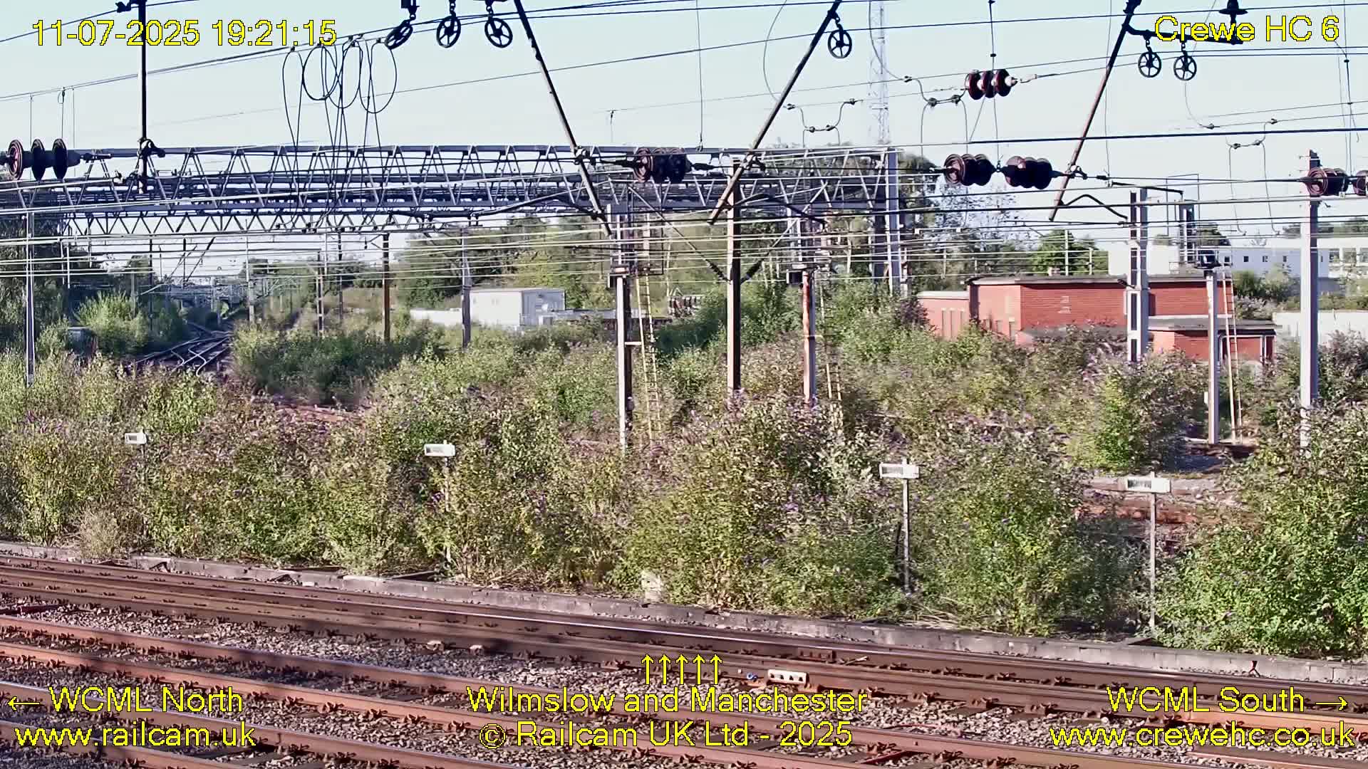 Crewe Rail Crossing Junction from Heritage Centre Live Cam - Crewe, Cheshire East, North West, England, United Kingdom