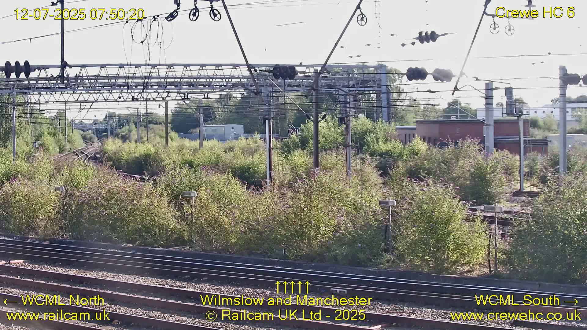 Crewe Rail Crossing Junction from Heritage Centre Live Cam - Crewe, Cheshire East, North West, England, United Kingdom