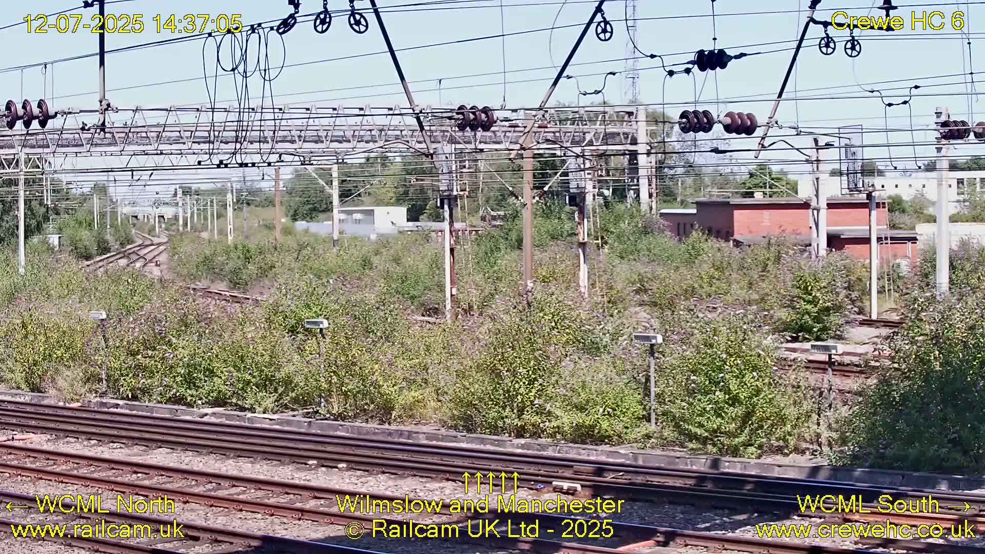 Crewe Rail Crossing Junction from Heritage Centre Live Cam - Crewe, Cheshire East, North West, England, United Kingdom