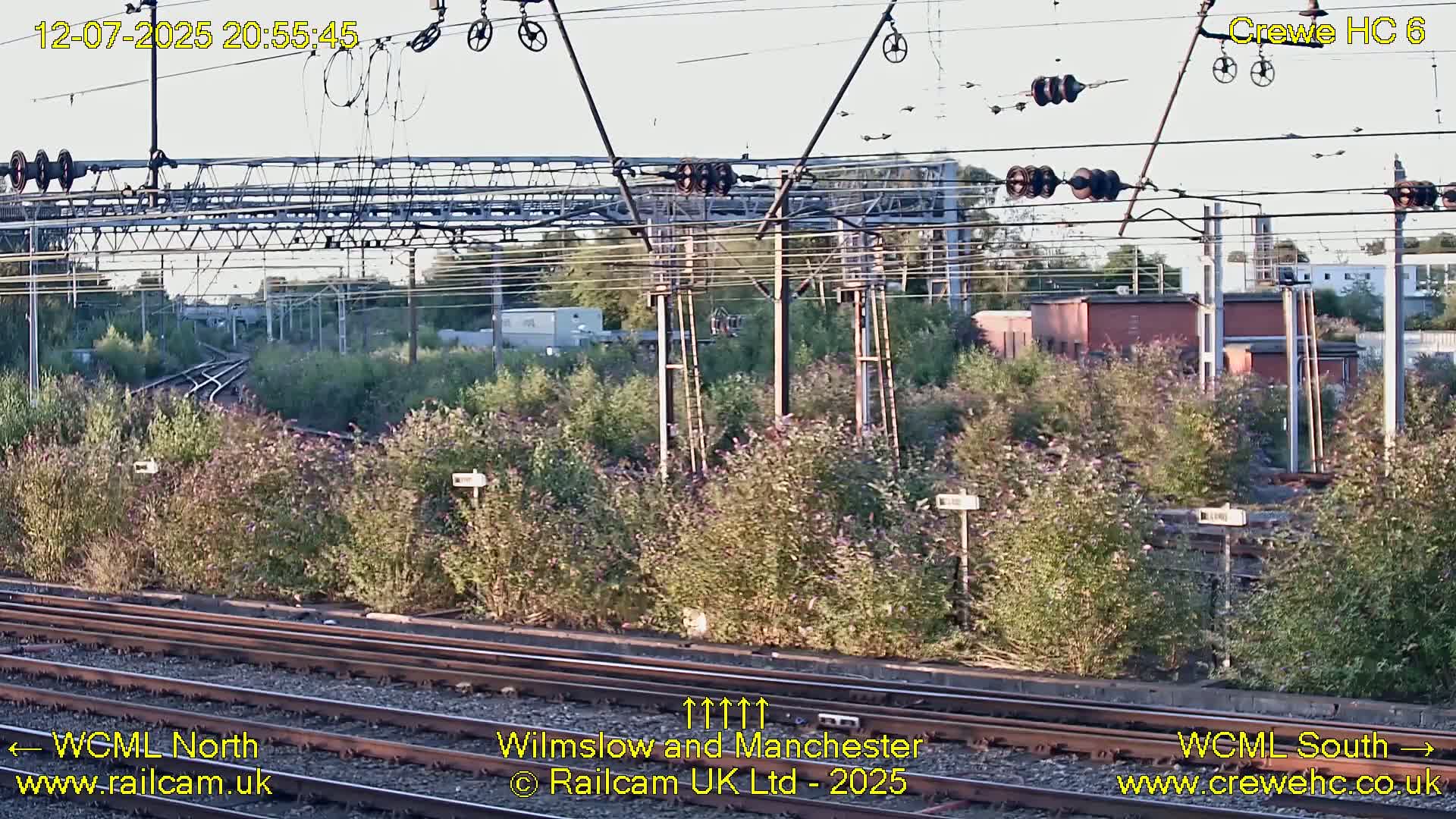 Crewe Rail Crossing Junction from Heritage Centre Live Cam - Crewe, Cheshire East, North West, England, United Kingdom