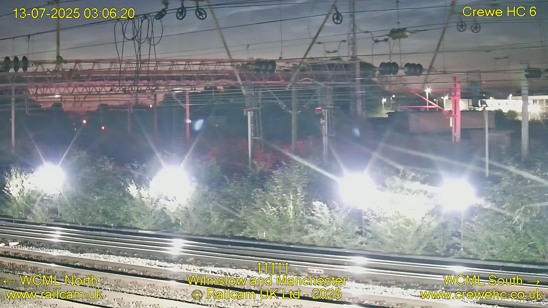 Crewe Rail Crossing Junction from Heritage Centre Live Cam - Crewe, Cheshire East, North West, England, United Kingdom