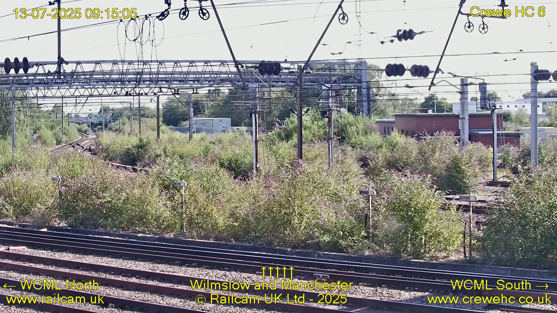 Crewe Rail Crossing Junction from Heritage Centre Live Cam - Crewe, Cheshire East, North West, England, United Kingdom
