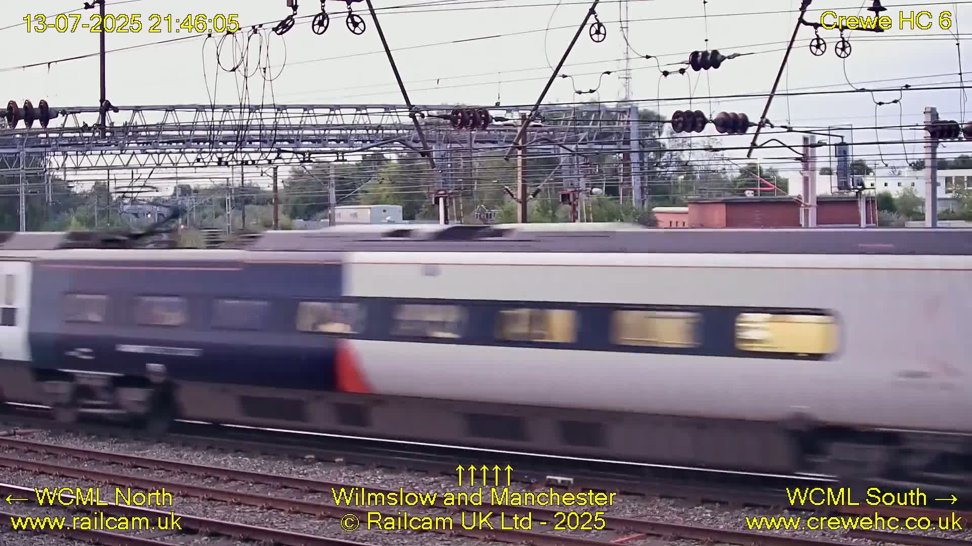 Crewe Rail Crossing Junction from Heritage Centre Live Cam - Crewe, Cheshire East, North West, England, United Kingdom