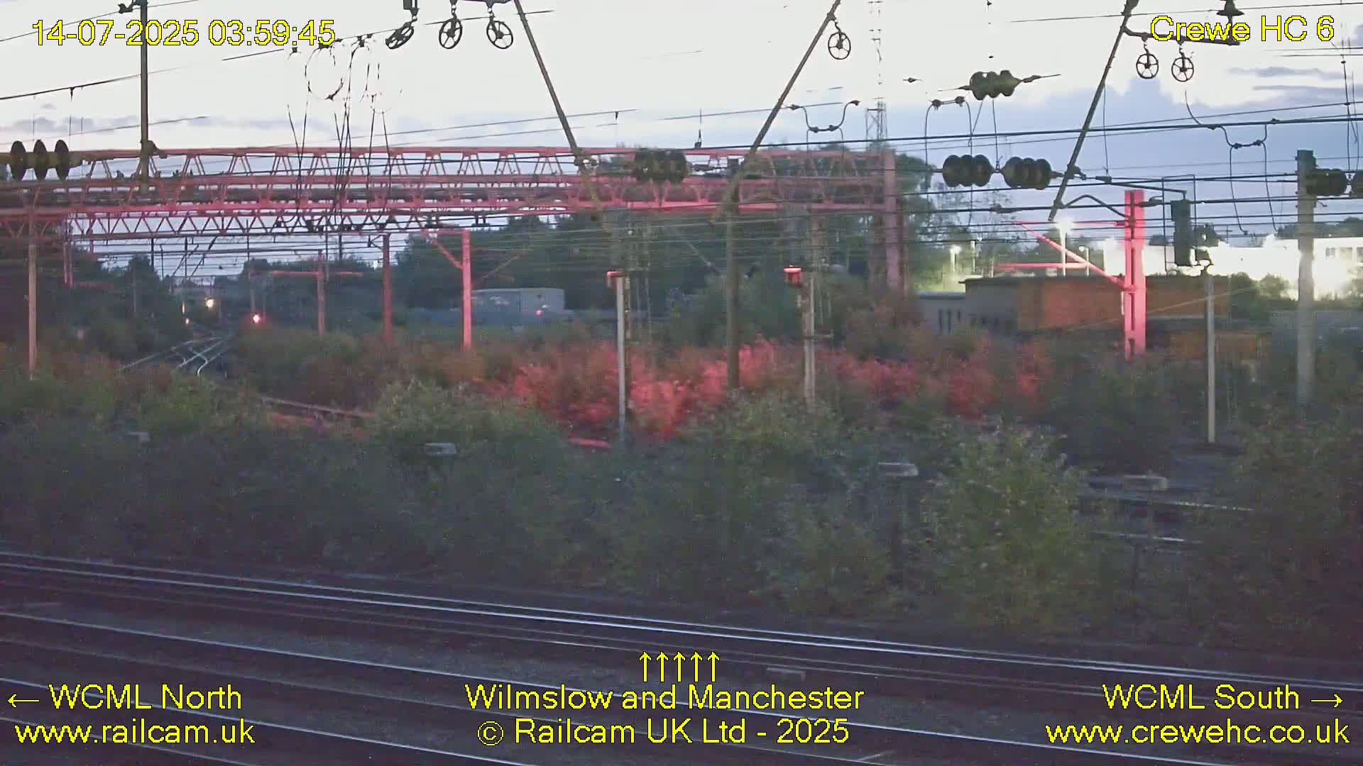 Crewe Rail Crossing Junction from Heritage Centre Live Cam - Crewe, Cheshire East, North West, England, United Kingdom