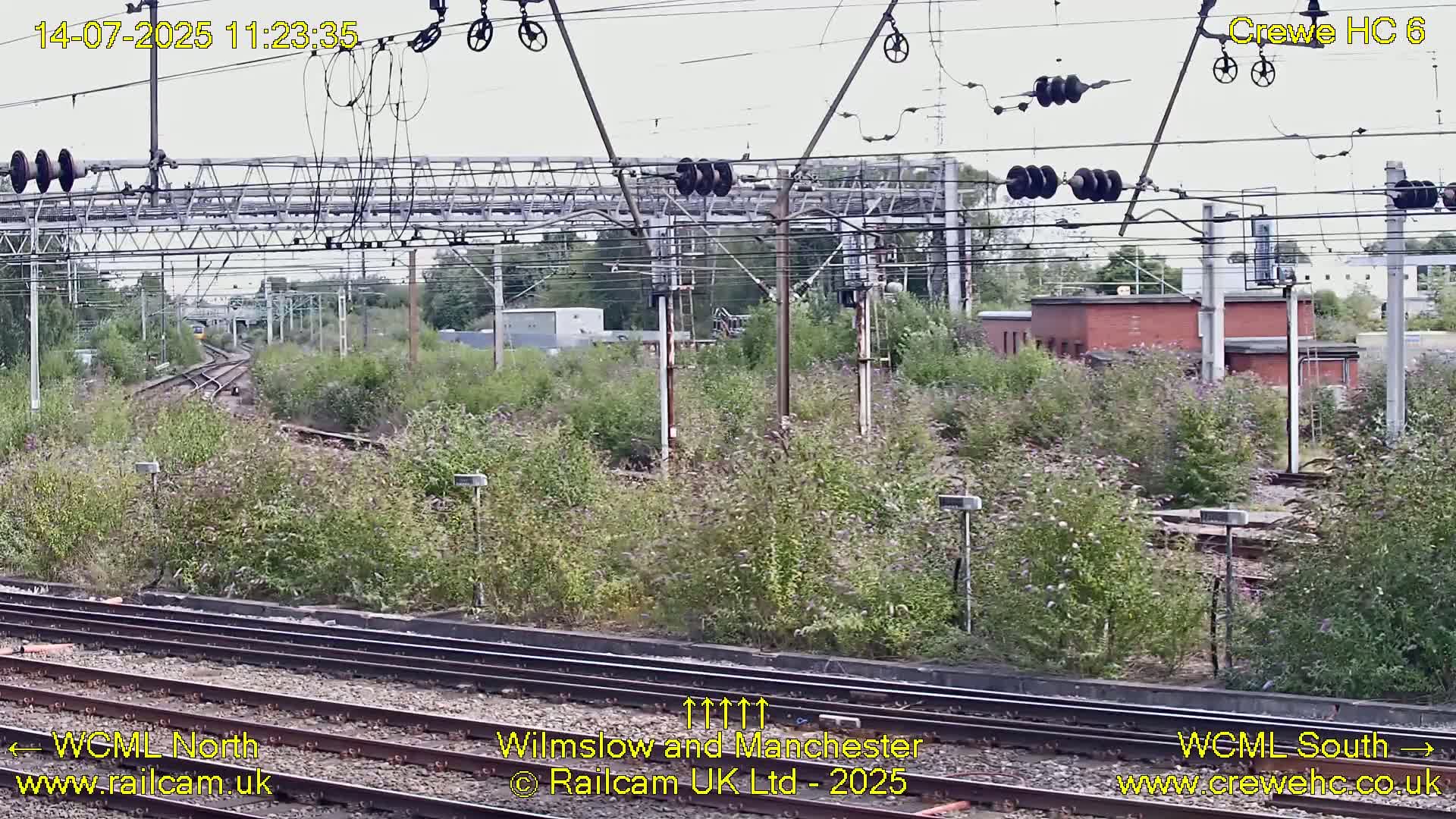 Crewe Rail Crossing Junction from Heritage Centre Live Cam - Crewe, Cheshire East, North West, England, United Kingdom