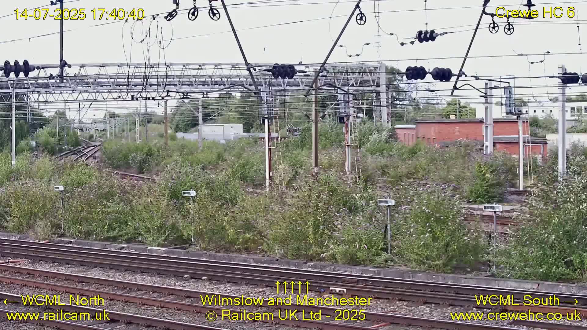 Crewe Rail Crossing Junction from Heritage Centre Live Cam - Crewe, Cheshire East, North West, England, United Kingdom