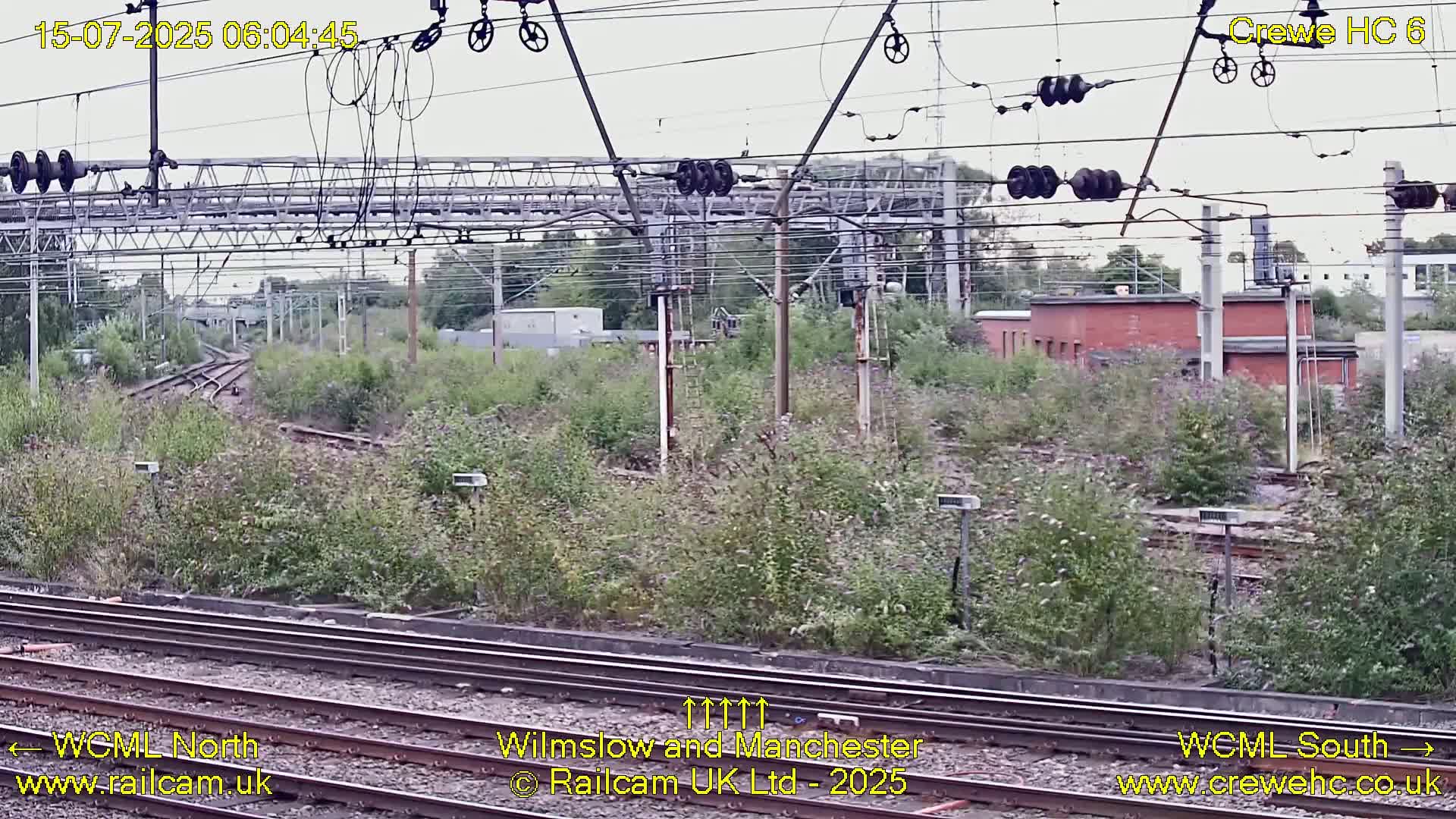 Crewe Rail Crossing Junction from Heritage Centre Live Cam - Crewe, Cheshire East, North West, England, United Kingdom