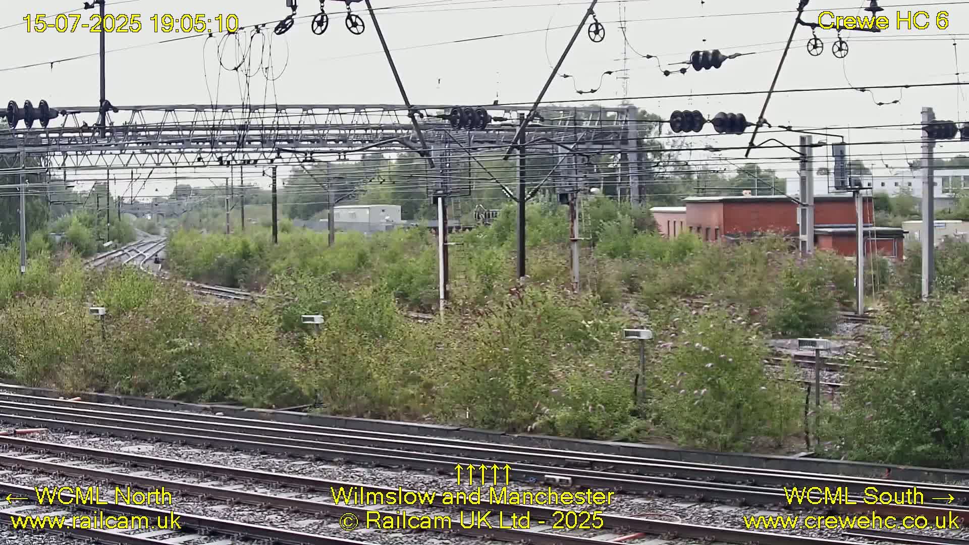 Crewe Rail Crossing Junction from Heritage Centre Live Cam - Crewe, Cheshire East, North West, England, United Kingdom