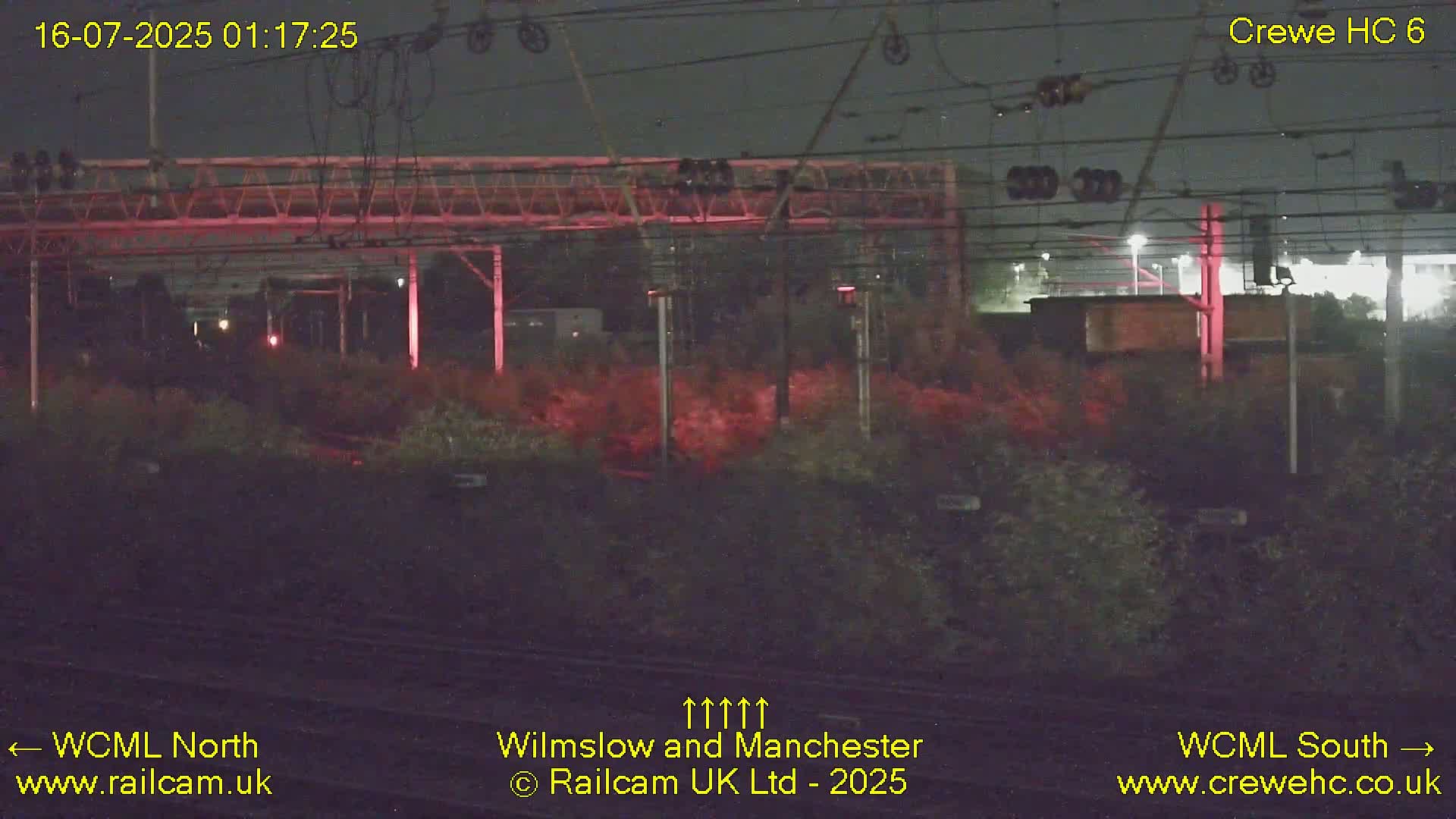 Crewe Rail Crossing Junction from Heritage Centre Live Cam - Crewe, Cheshire East, North West, England, United Kingdom