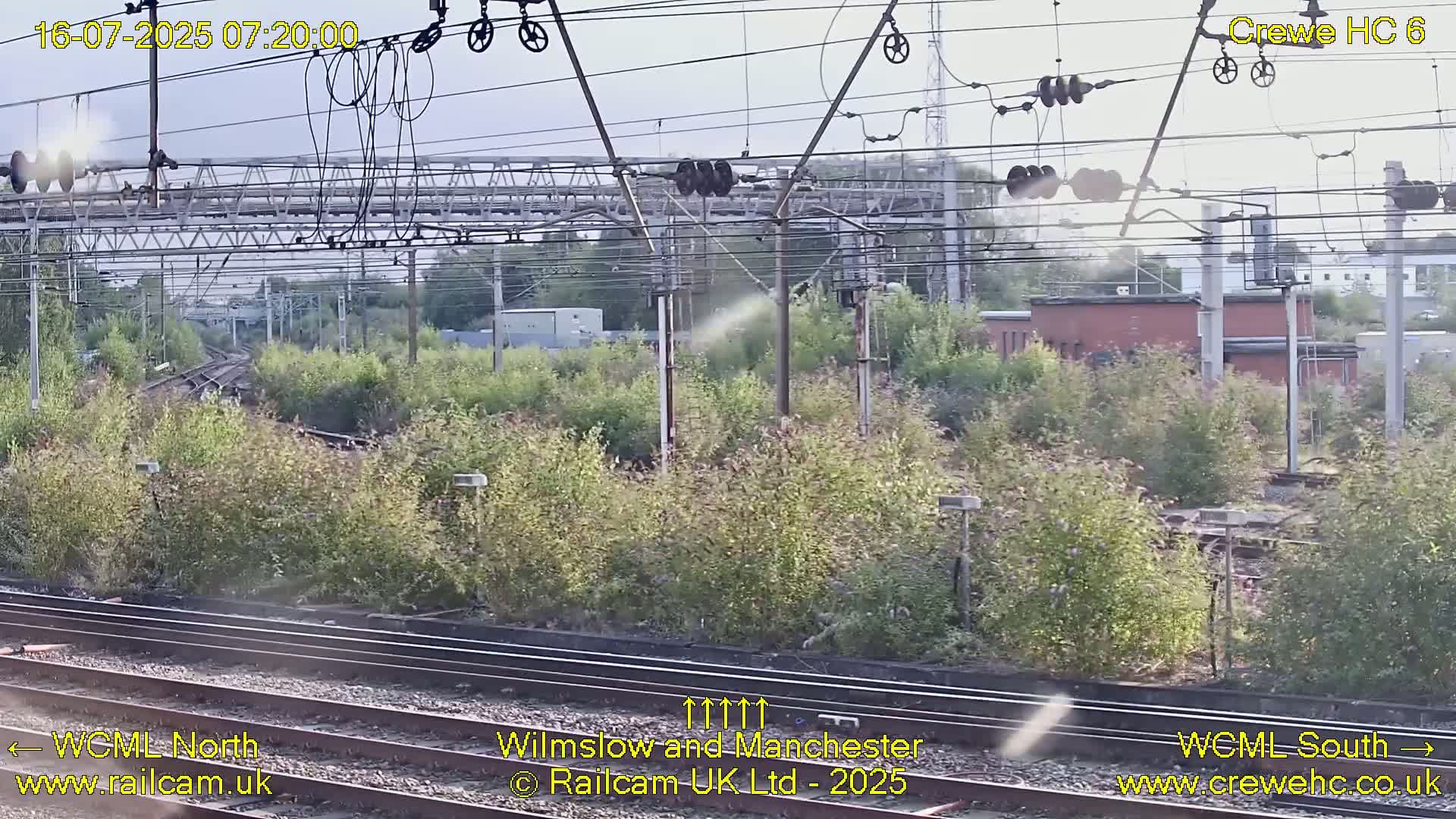Crewe Rail Crossing Junction from Heritage Centre Live Cam - Crewe, Cheshire East, North West, England, United Kingdom