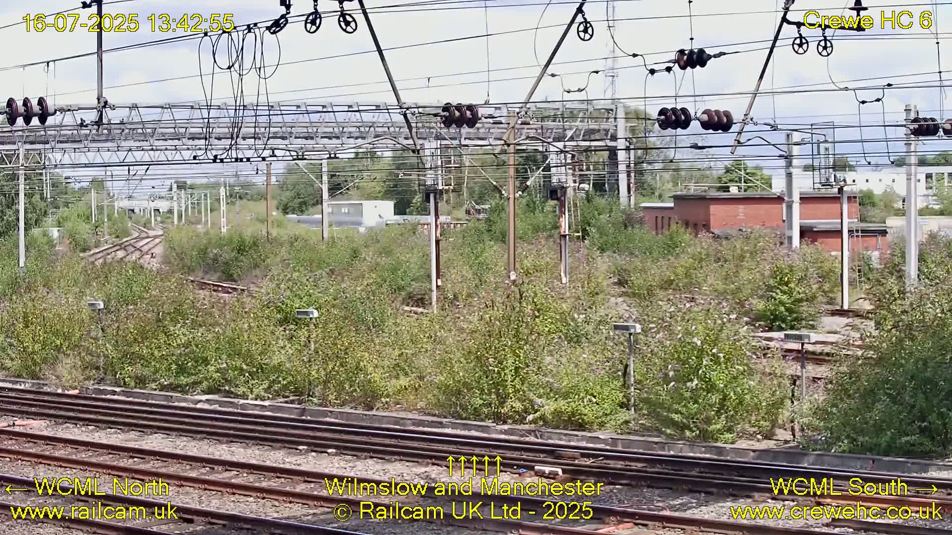 Crewe Rail Crossing Junction from Heritage Centre Live Cam - Crewe, Cheshire East, North West, England, United Kingdom
