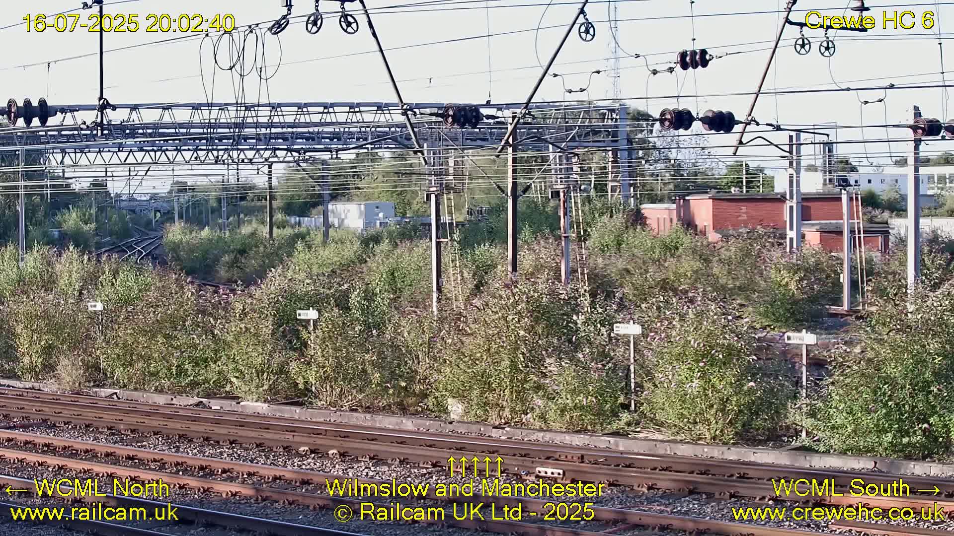 Crewe Rail Crossing Junction from Heritage Centre Live Cam - Crewe, Cheshire East, North West, England, United Kingdom
