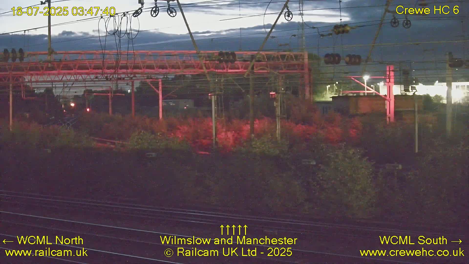 Crewe Rail Crossing Junction from Heritage Centre Live Cam - Crewe, Cheshire East, North West, England, United Kingdom