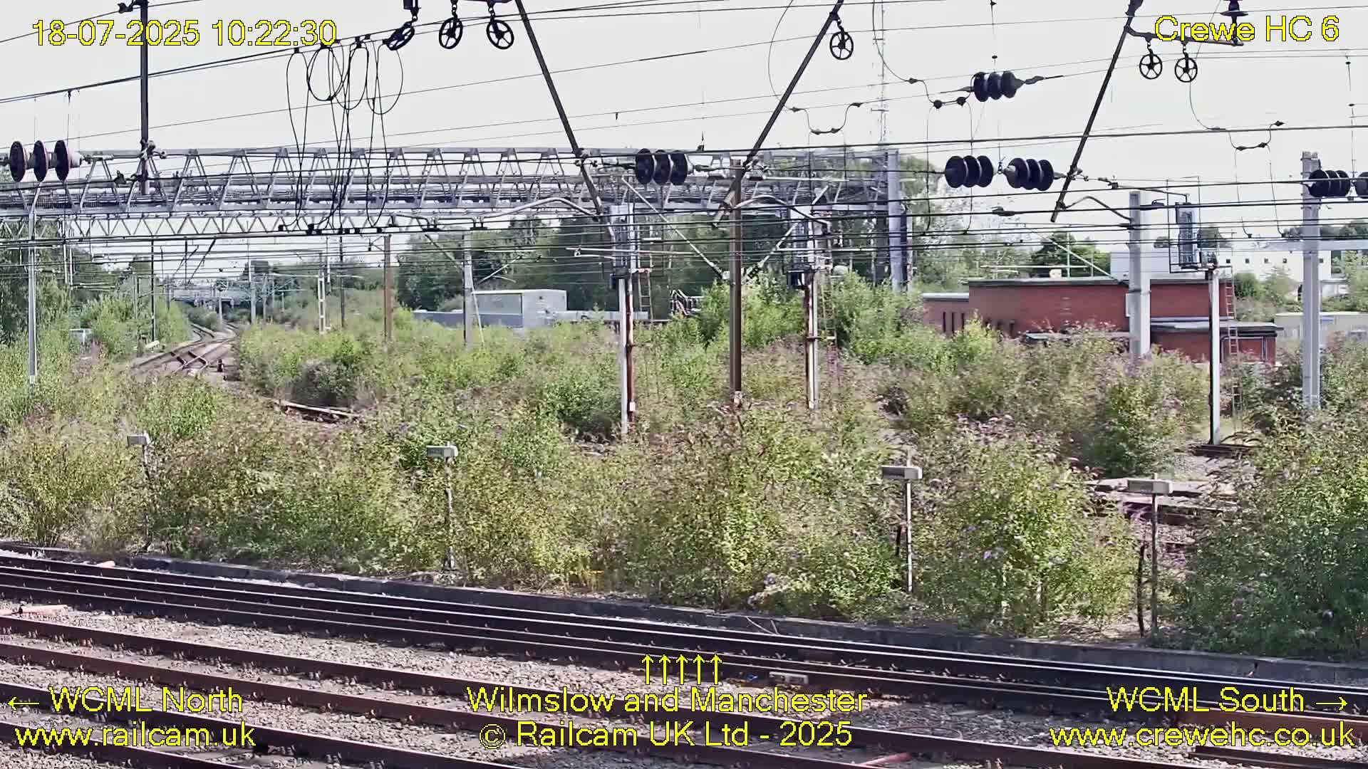 Crewe Rail Crossing Junction from Heritage Centre Live Cam - Crewe, Cheshire East, North West, England, United Kingdom