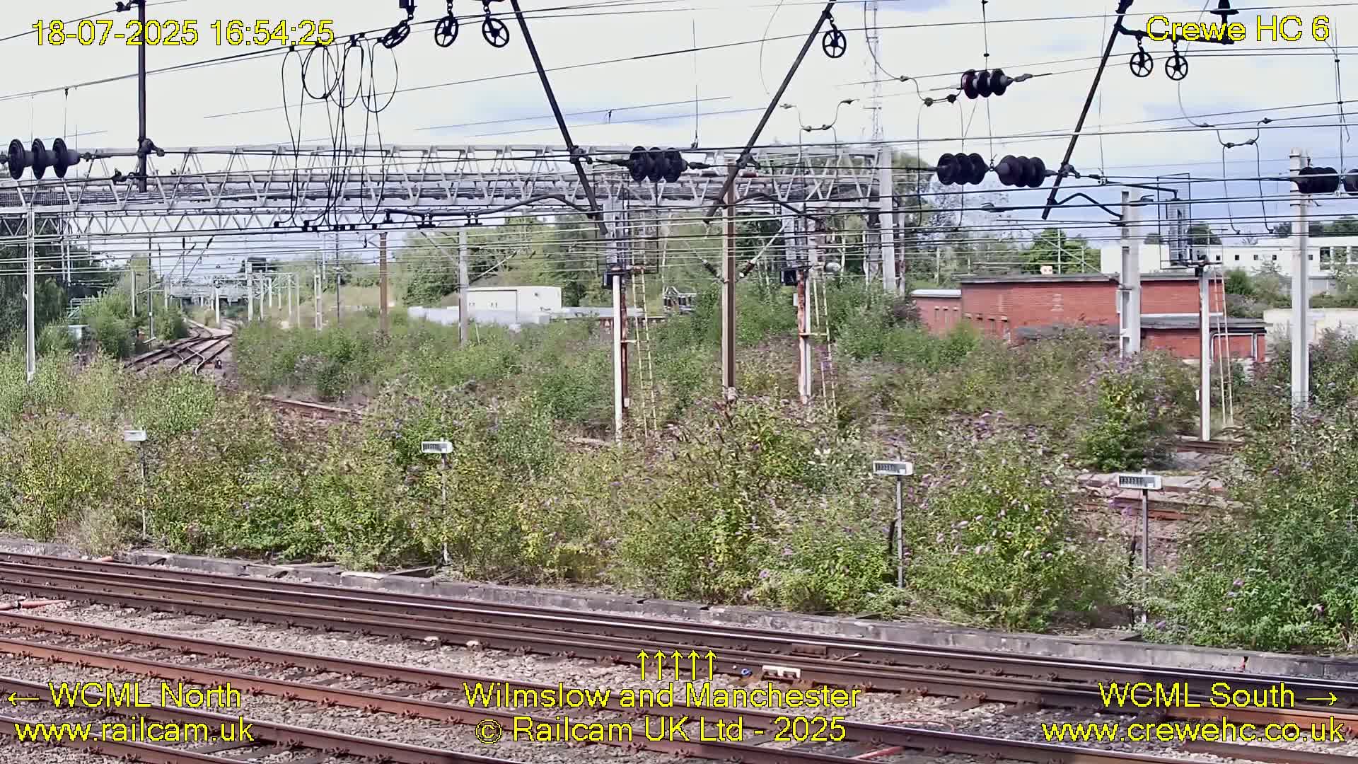 Crewe Rail Crossing Junction from Heritage Centre Live Cam - Crewe, Cheshire East, North West, England, United Kingdom