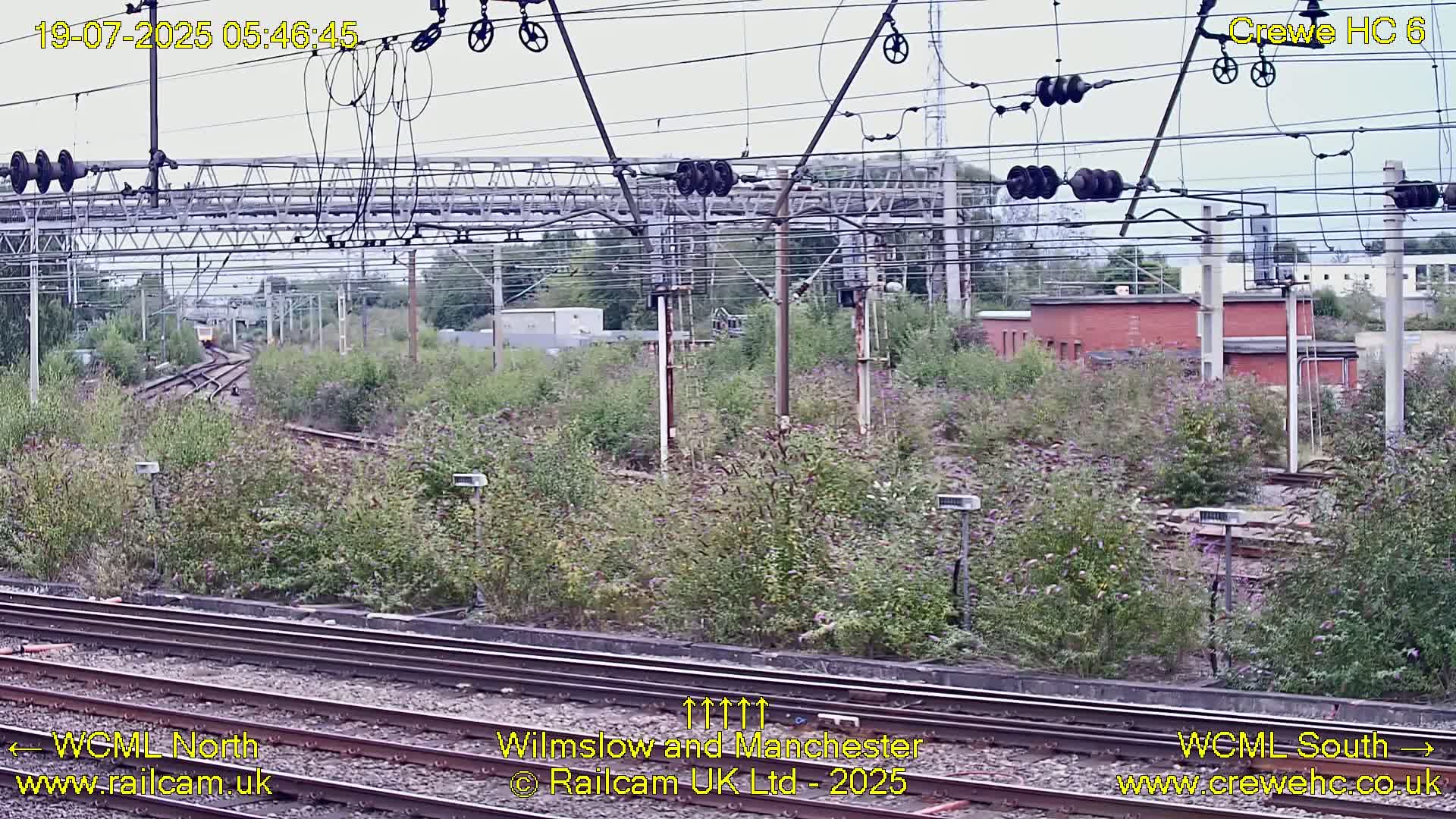 Crewe Rail Crossing Junction from Heritage Centre Live Cam - Crewe, Cheshire East, North West, England, United Kingdom