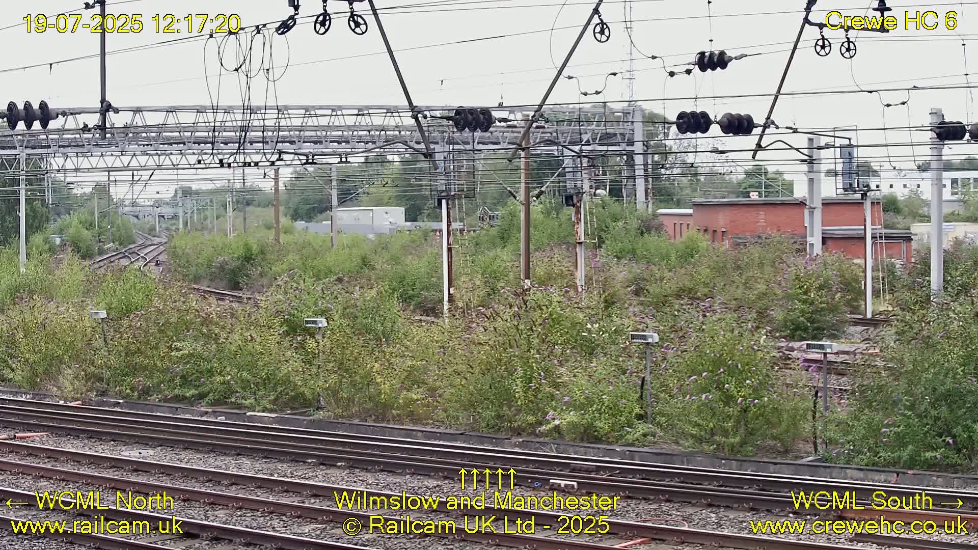 Crewe Rail Crossing Junction from Heritage Centre Live Cam - Crewe, Cheshire East, North West, England, United Kingdom