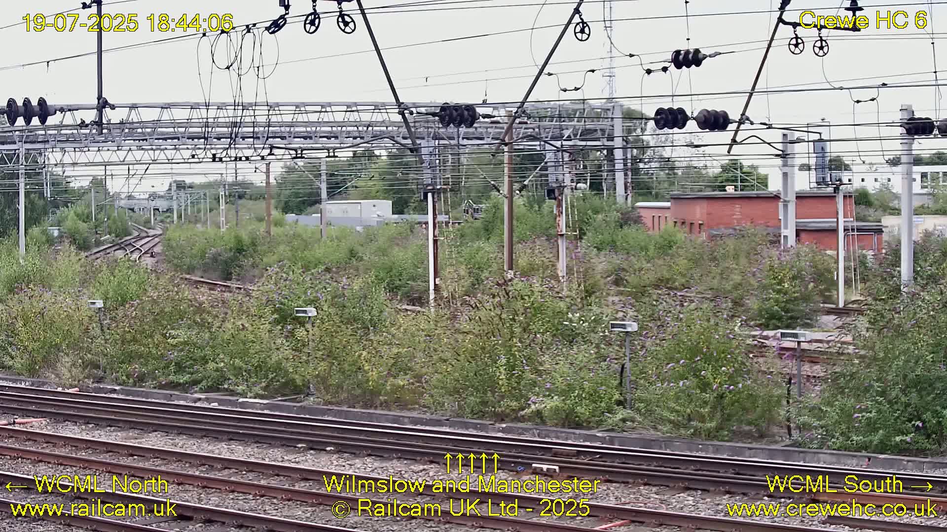 Crewe Rail Crossing Junction from Heritage Centre Live Cam - Crewe, Cheshire East, North West, England, United Kingdom
