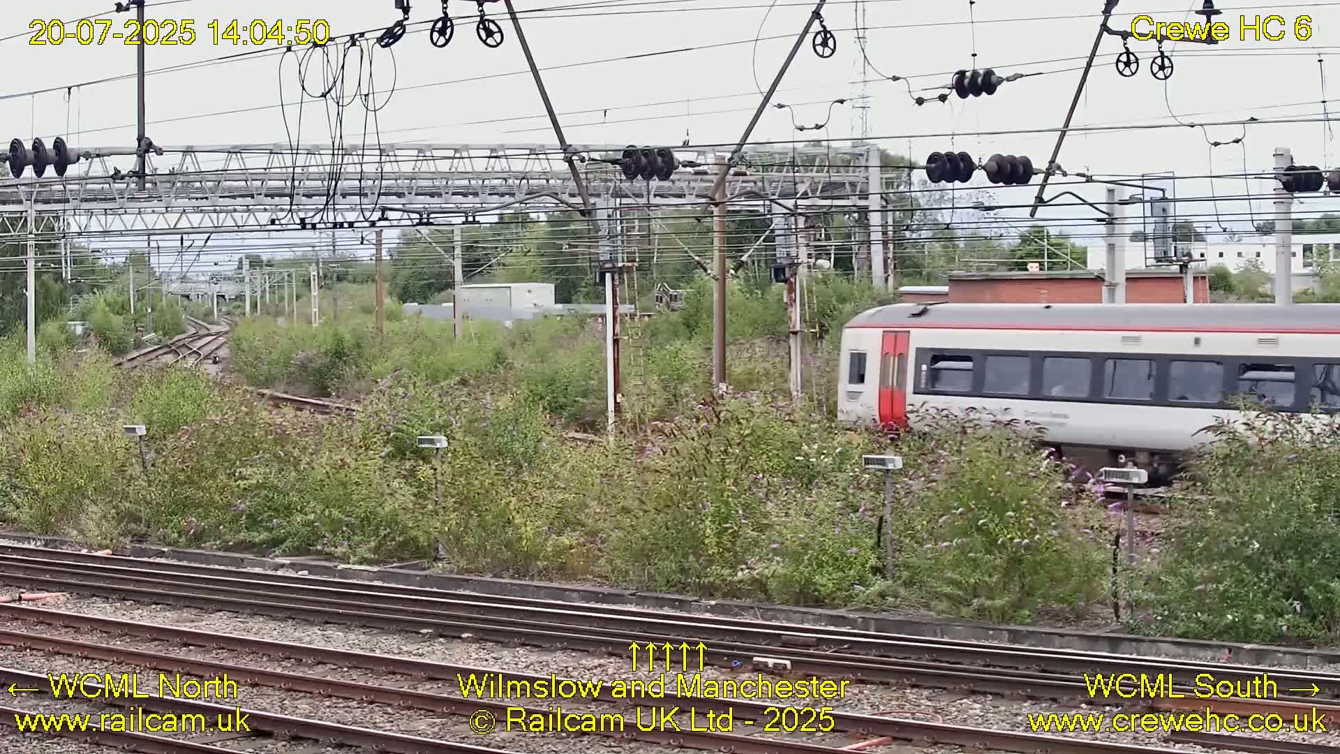 Crewe Rail Crossing Junction from Heritage Centre Live Cam - Crewe, Cheshire East, North West, England, United Kingdom
