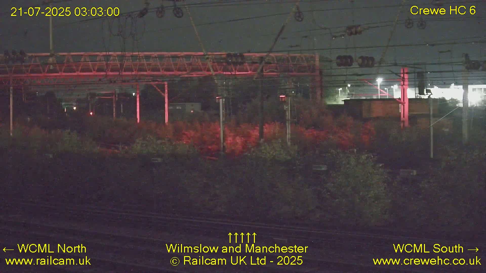 Crewe Rail Crossing Junction from Heritage Centre Live Cam - Crewe, Cheshire East, North West, England, United Kingdom
