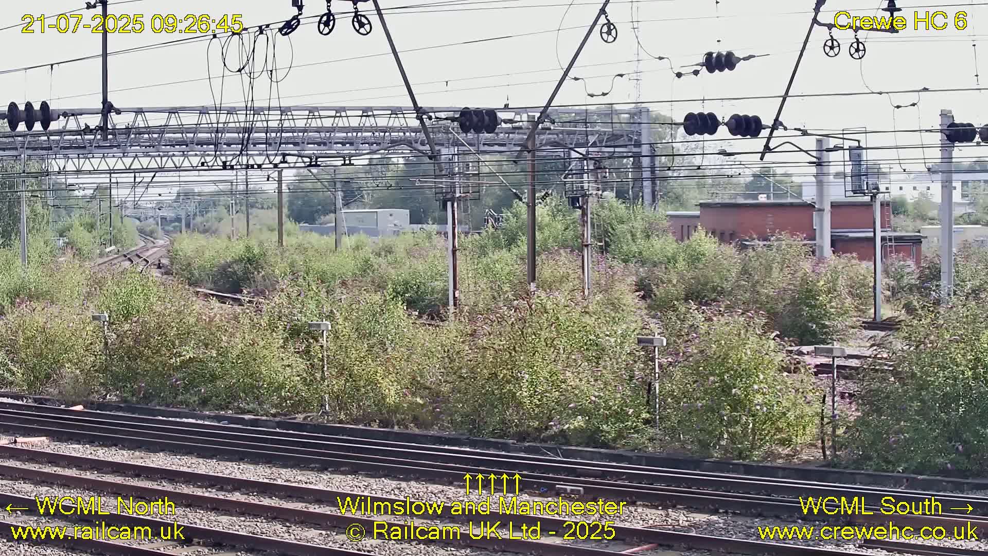Crewe Rail Crossing Junction from Heritage Centre Live Cam - Crewe, Cheshire East, North West, England, United Kingdom