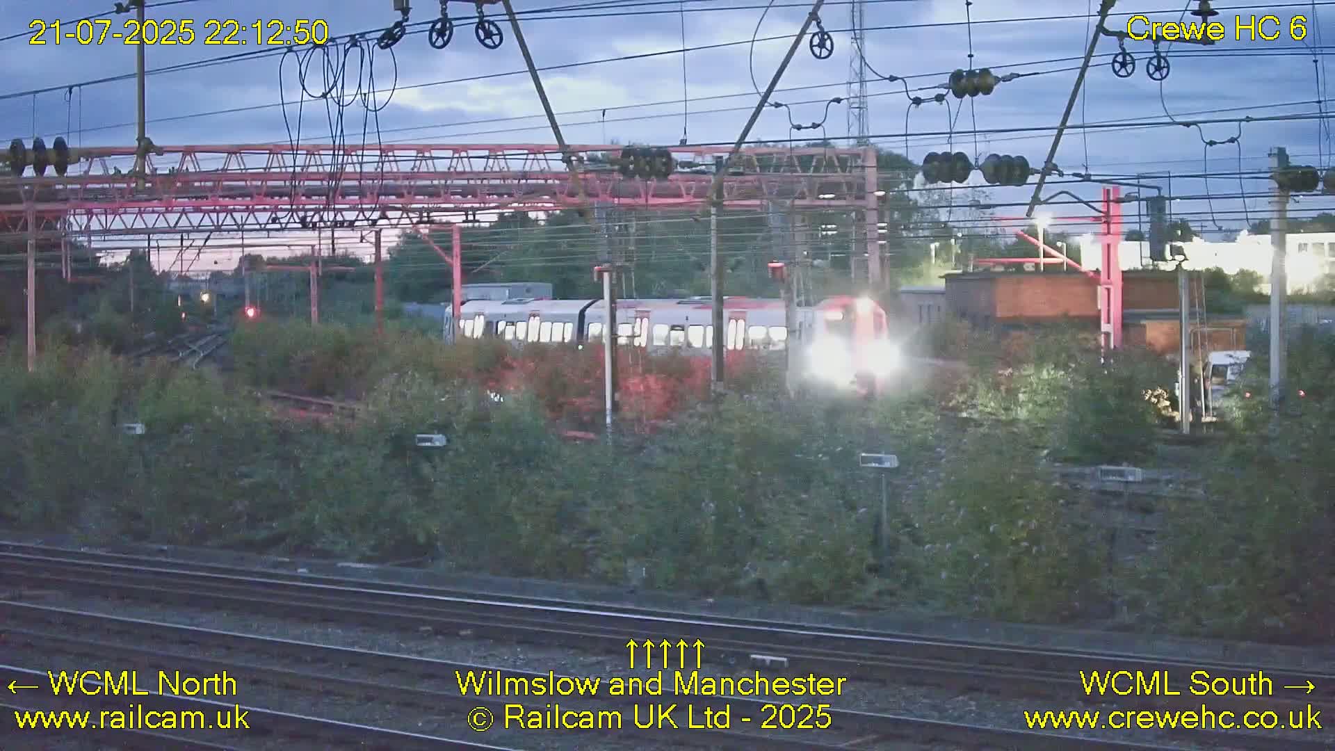Crewe Rail Crossing Junction from Heritage Centre Live Cam - Crewe, Cheshire East, North West, England, United Kingdom