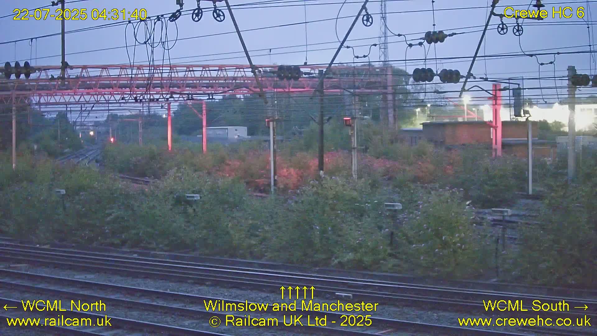 Crewe Rail Crossing Junction from Heritage Centre Live Cam - Crewe, Cheshire East, North West, England, United Kingdom