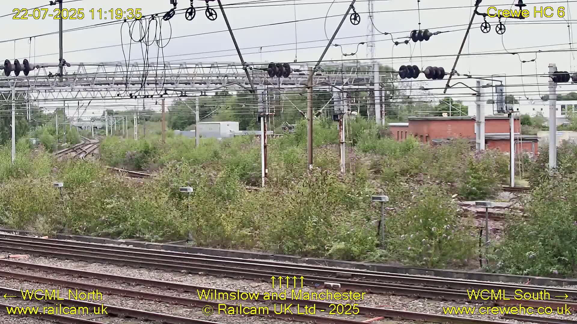 Crewe Rail Crossing Junction from Heritage Centre Live Cam - Crewe, Cheshire East, North West, England, United Kingdom