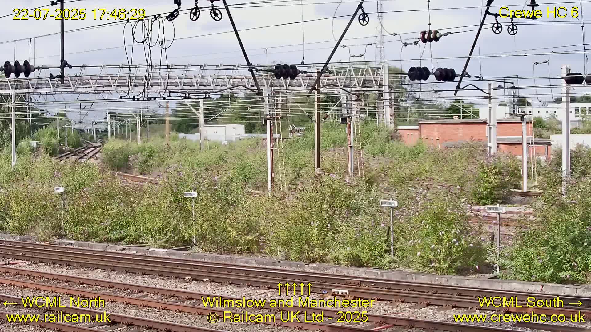 Crewe Rail Crossing Junction from Heritage Centre Live Cam - Crewe, Cheshire East, North West, England, United Kingdom