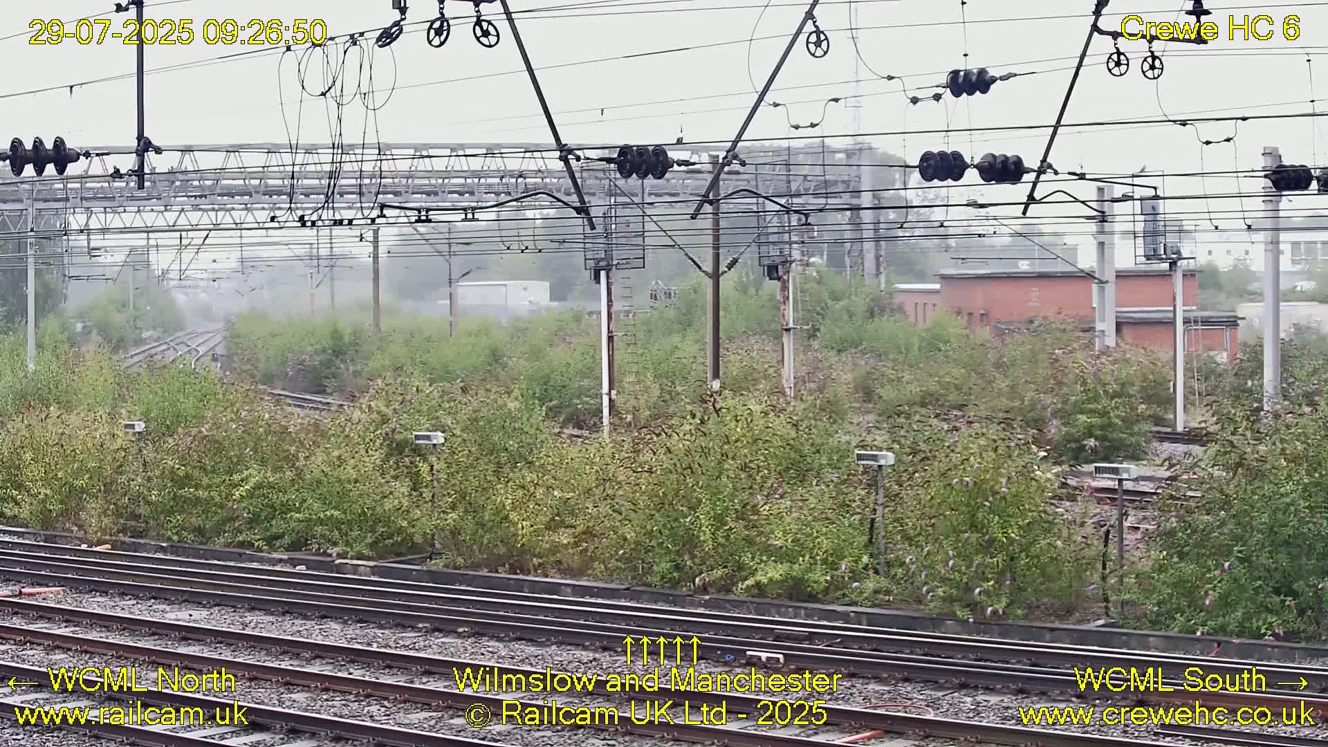Crewe Rail Crossing Junction from Heritage Centre Live Cam - Crewe, Cheshire East, North West, England, United Kingdom