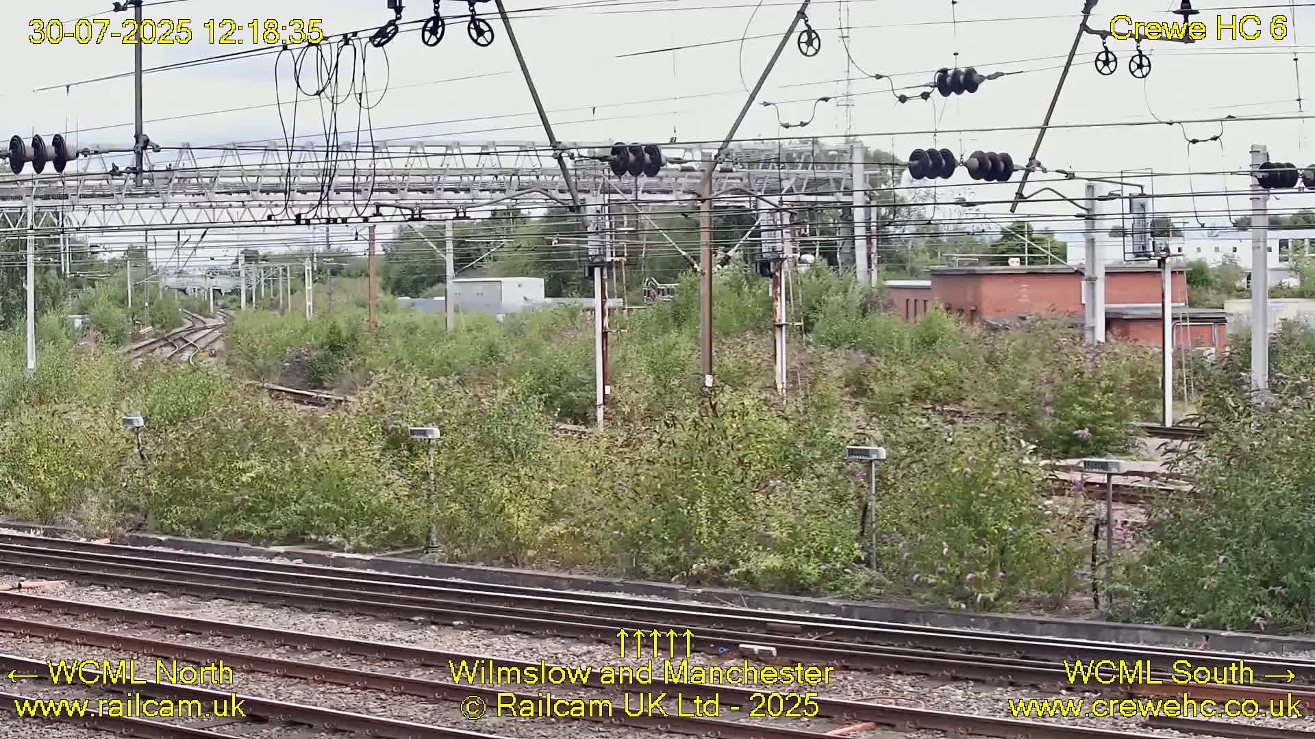 Crewe Rail Crossing Junction from Heritage Centre Live Cam - Crewe, Cheshire East, North West, England, United Kingdom