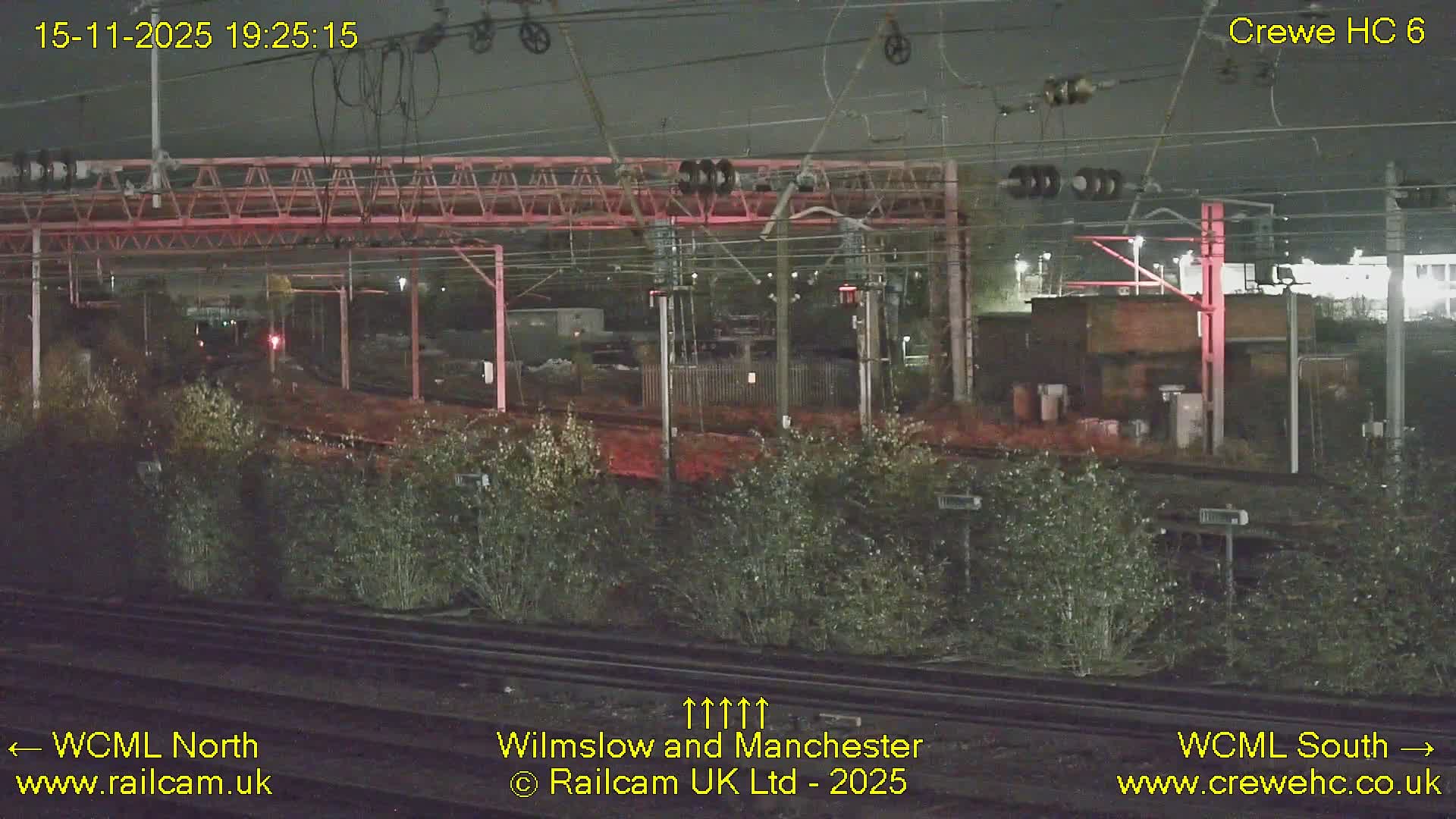 Crewe Rail Crossing Junction from Heritage Centre Live Cam - Crewe, Cheshire East, North West, England, United Kingdom