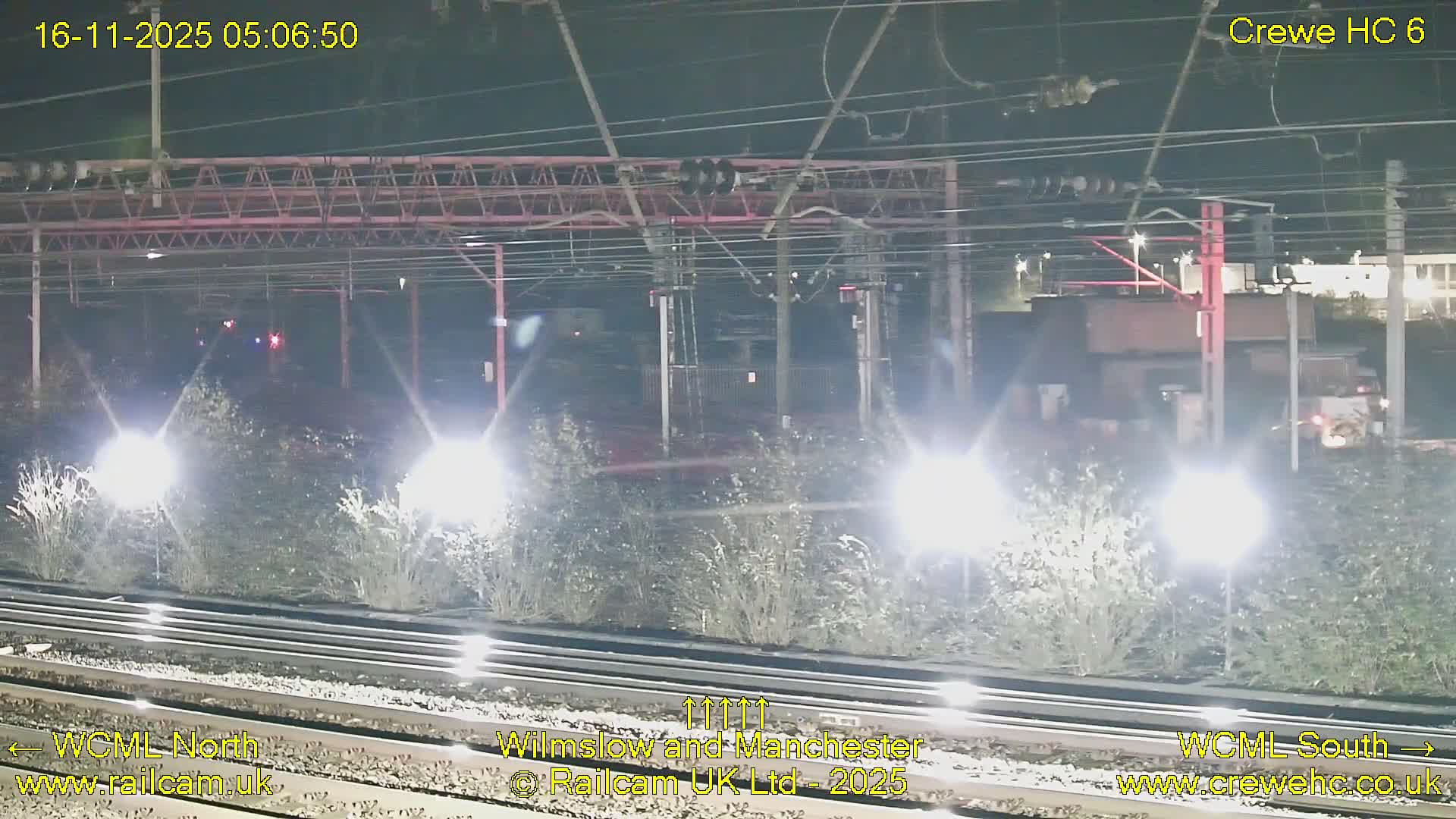 Crewe Rail Crossing Junction from Heritage Centre Live Cam - Crewe, Cheshire East, North West, England, United Kingdom