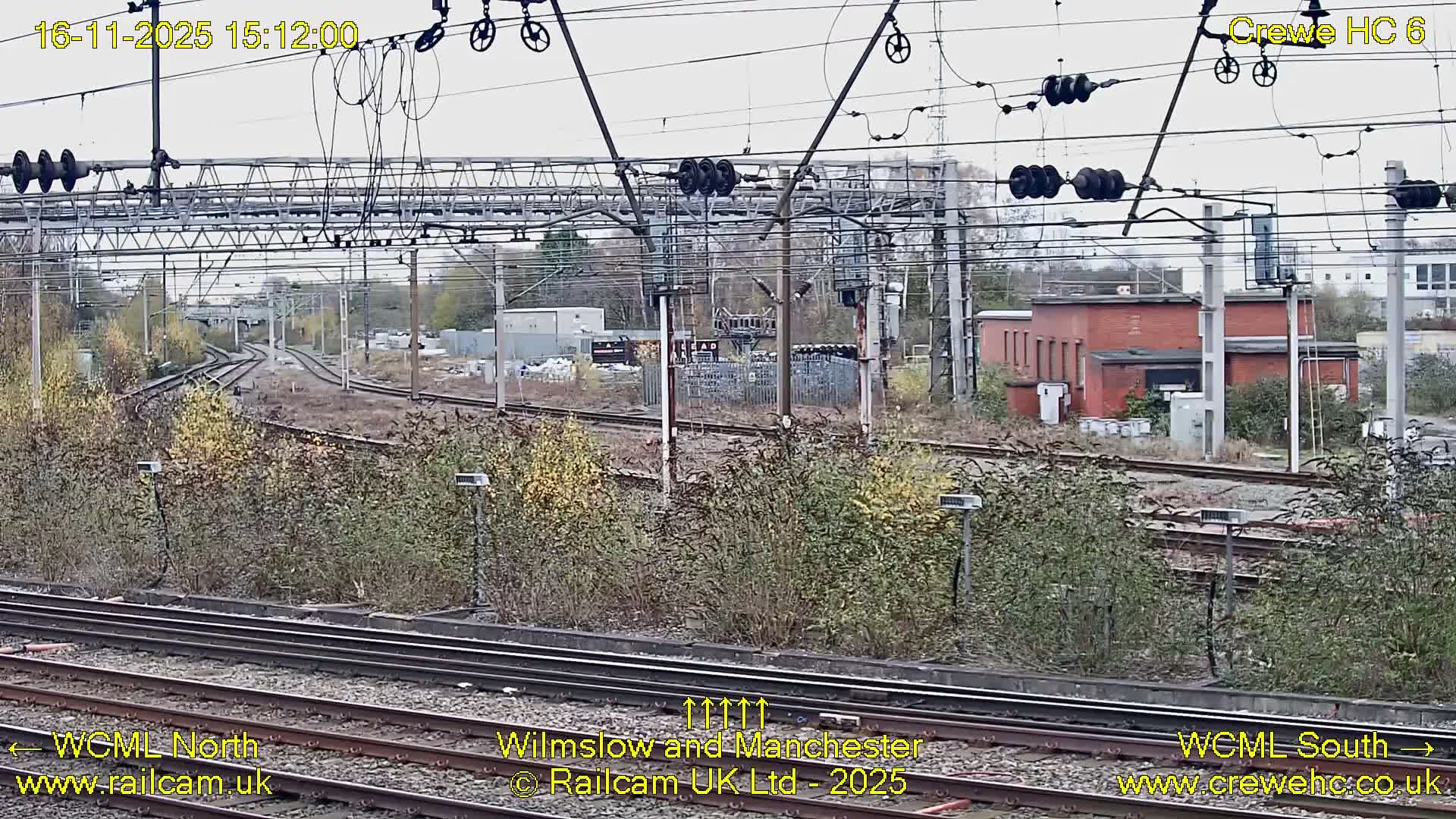 Crewe Rail Crossing Junction from Heritage Centre Live Cam - Crewe, Cheshire East, North West, England, United Kingdom