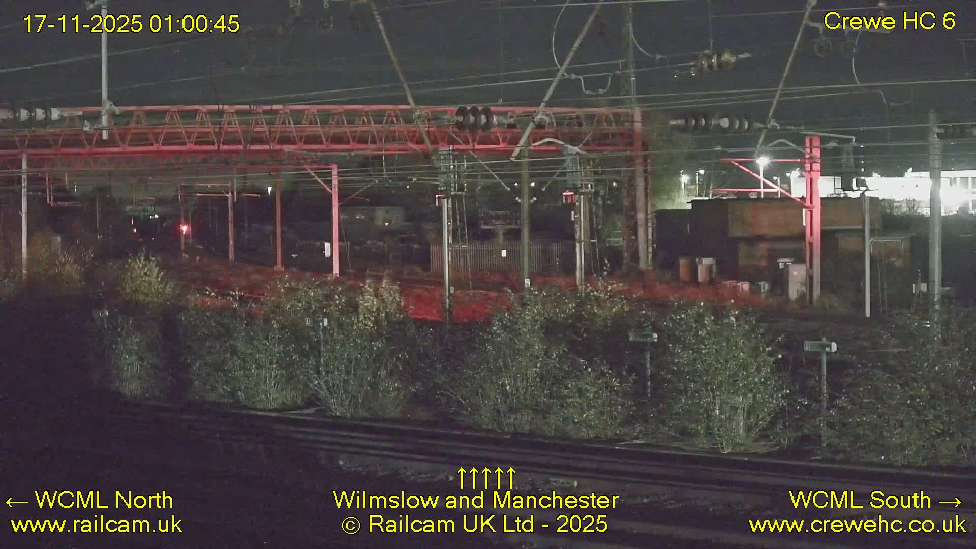Crewe Rail Crossing Junction from Heritage Centre Live Cam - Crewe, Cheshire East, North West, England, United Kingdom
