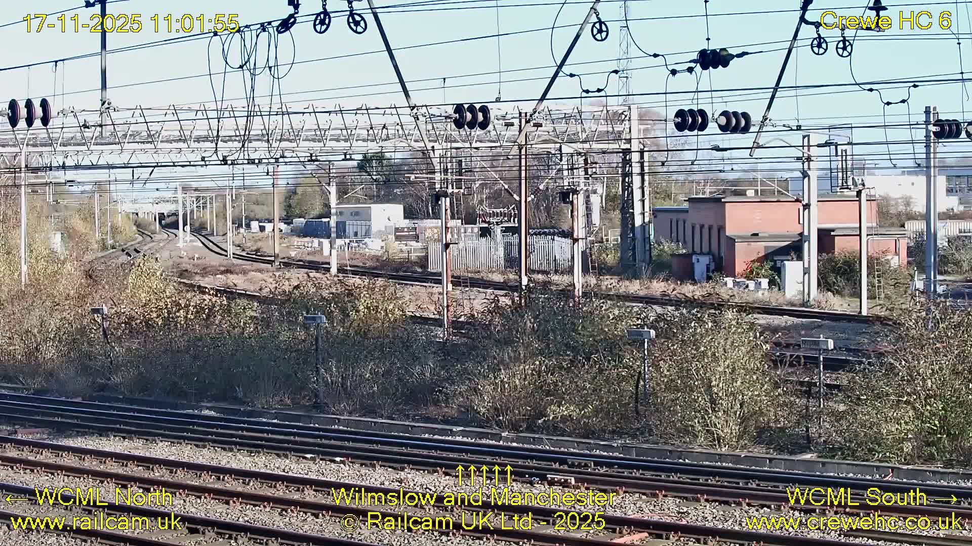 Crewe Rail Crossing Junction from Heritage Centre Live Cam - Crewe, Cheshire East, North West, England, United Kingdom