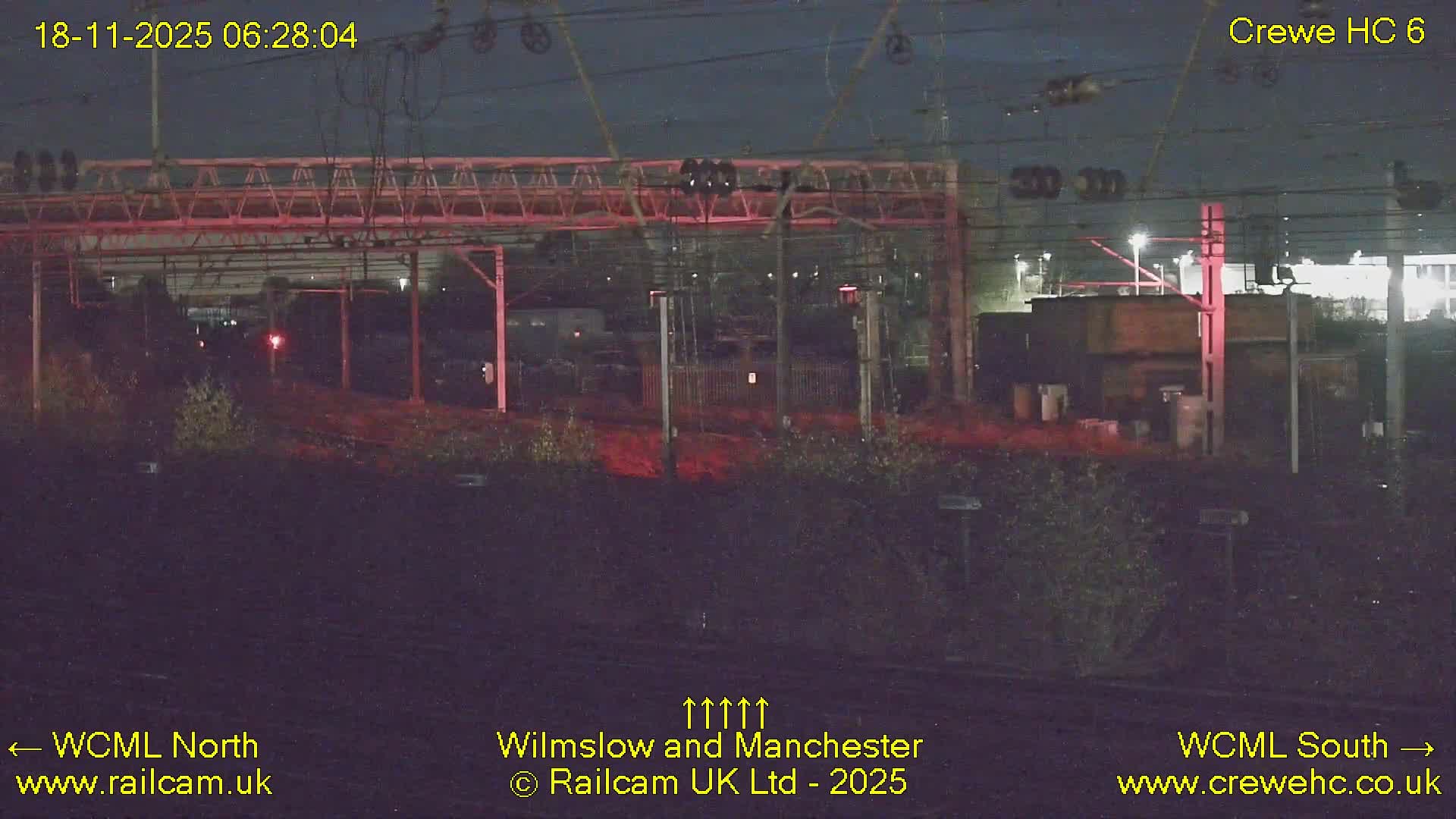 Crewe Rail Crossing Junction from Heritage Centre Live Cam - Crewe, Cheshire East, North West, England, United Kingdom