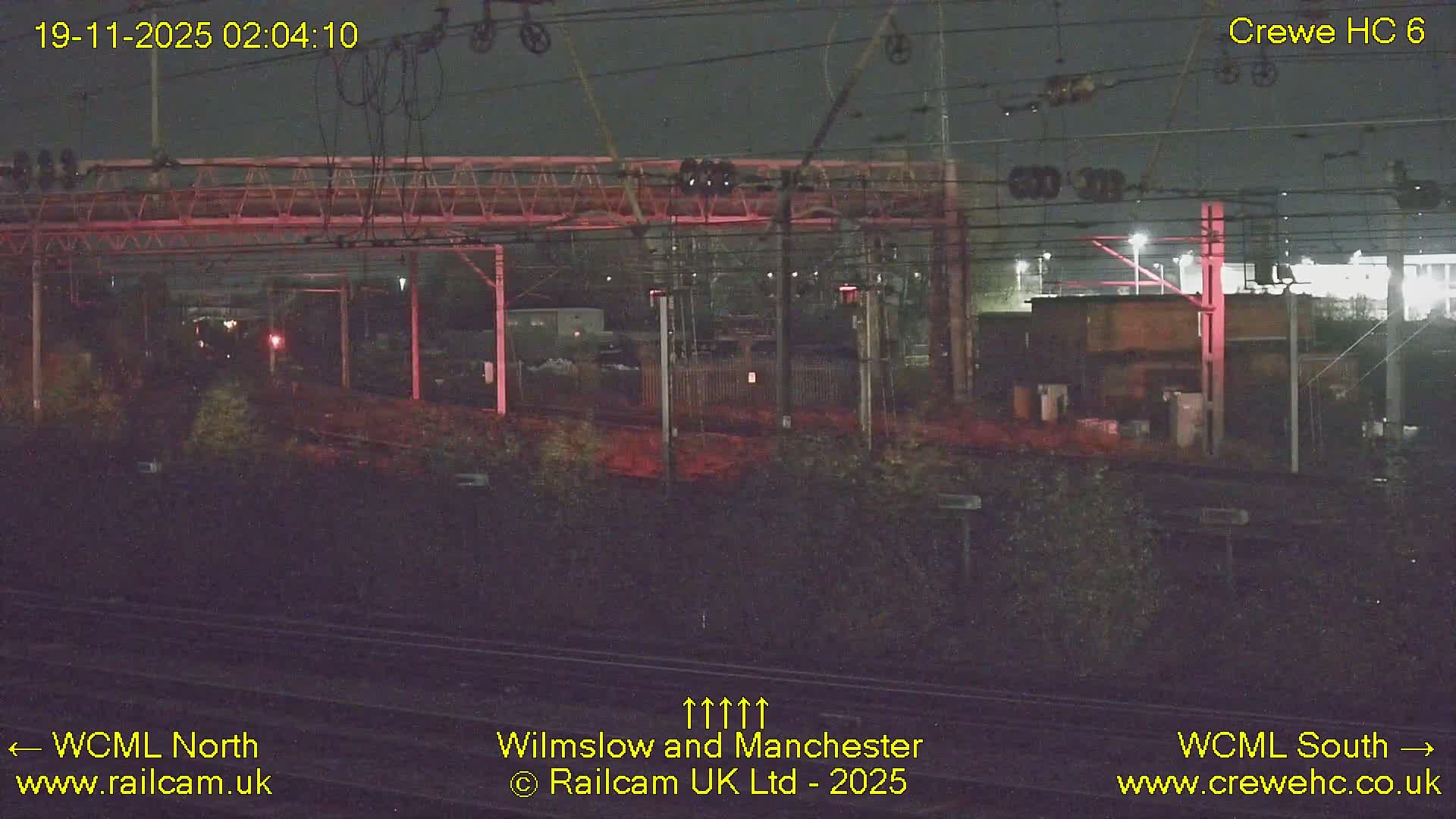 Crewe Rail Crossing Junction from Heritage Centre Live Cam - Crewe, Cheshire East, North West, England, United Kingdom