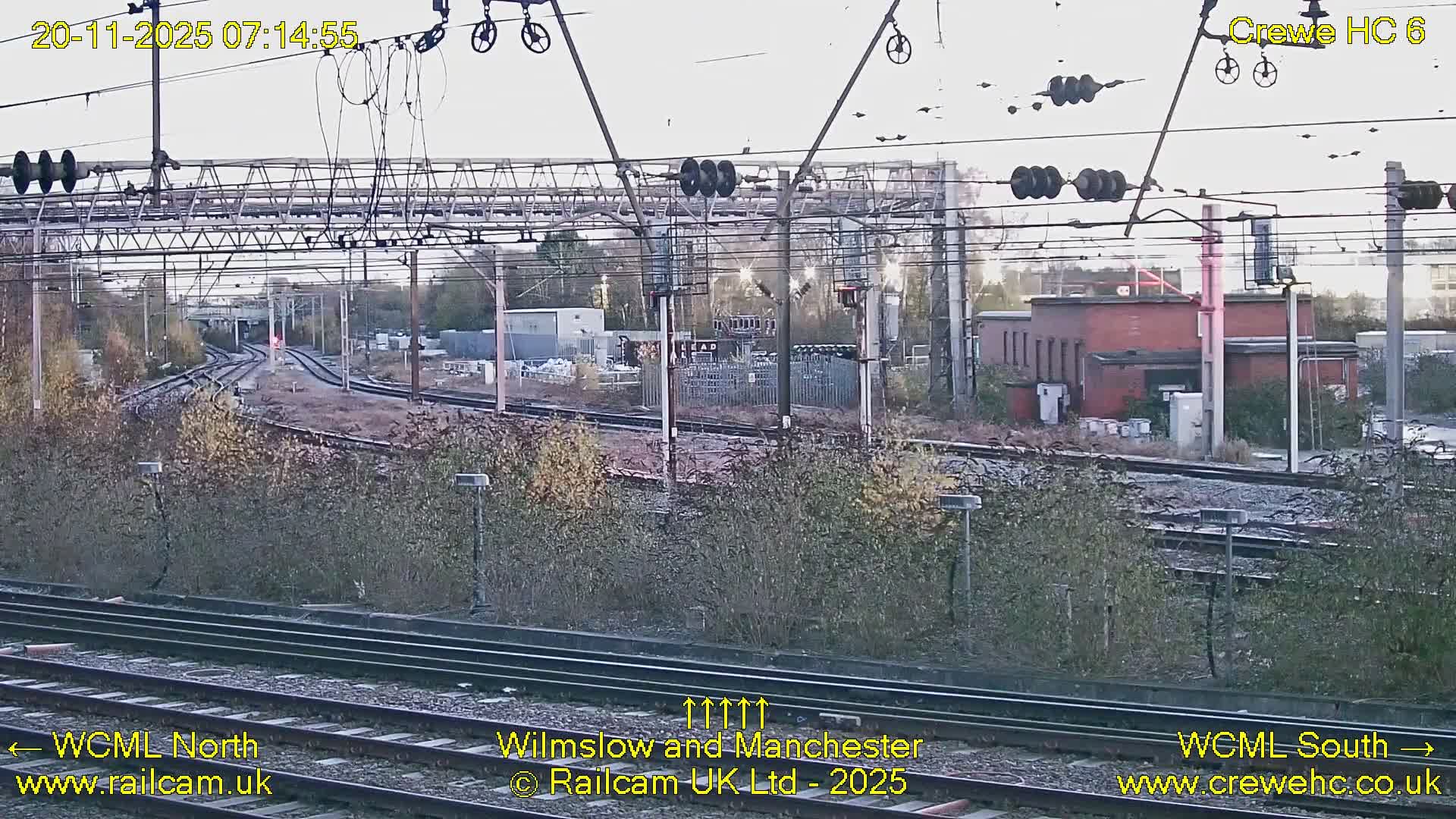 Crewe Rail Crossing Junction from Heritage Centre Live Cam - Crewe, Cheshire East, North West, England, United Kingdom