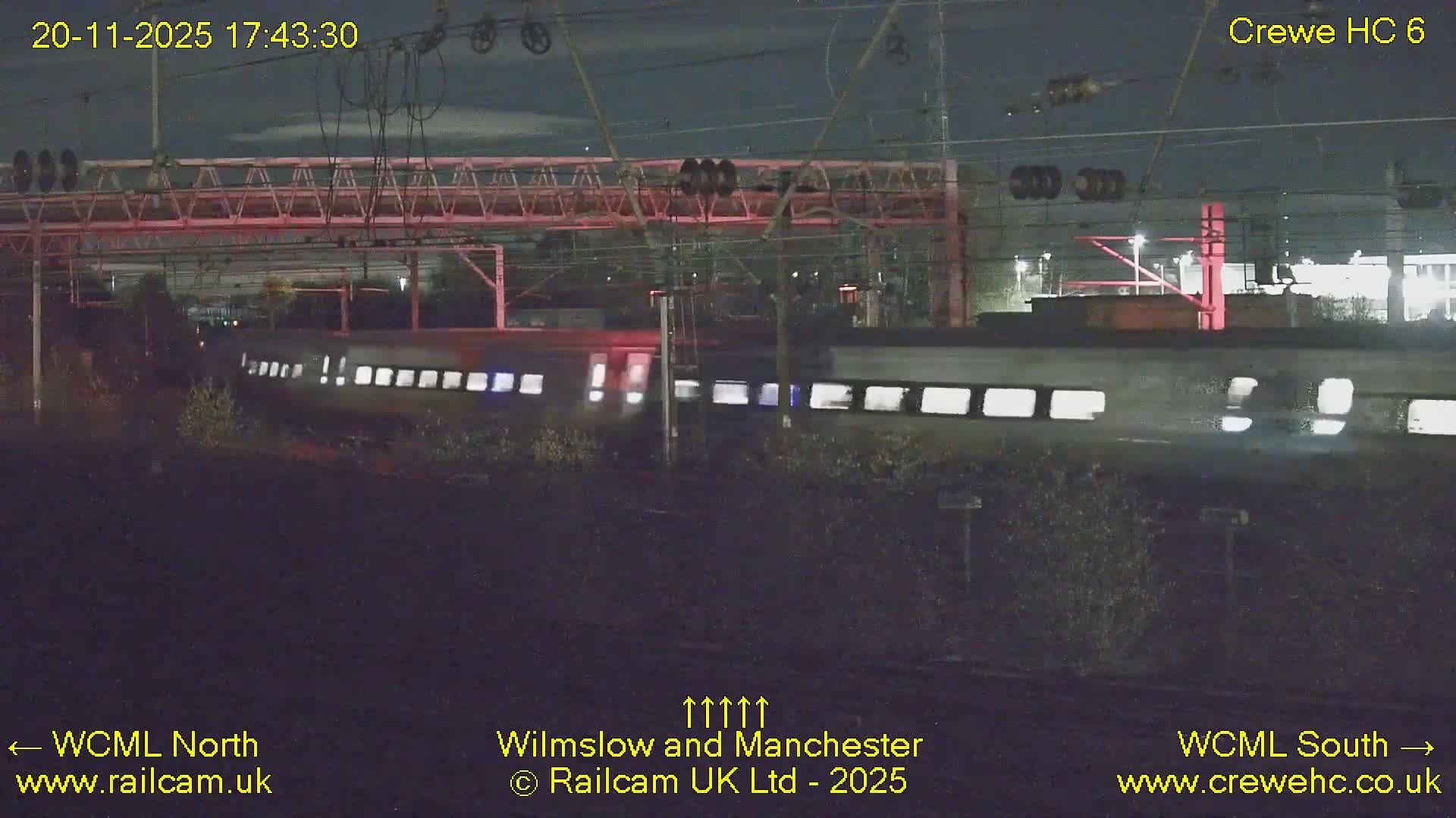 Crewe Rail Crossing Junction from Heritage Centre Live Cam - Crewe, Cheshire East, North West, England, United Kingdom