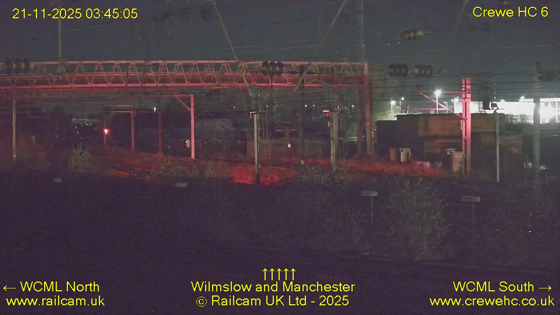 Crewe Rail Crossing Junction from Heritage Centre Live Cam - Crewe, Cheshire East, North West, England, United Kingdom