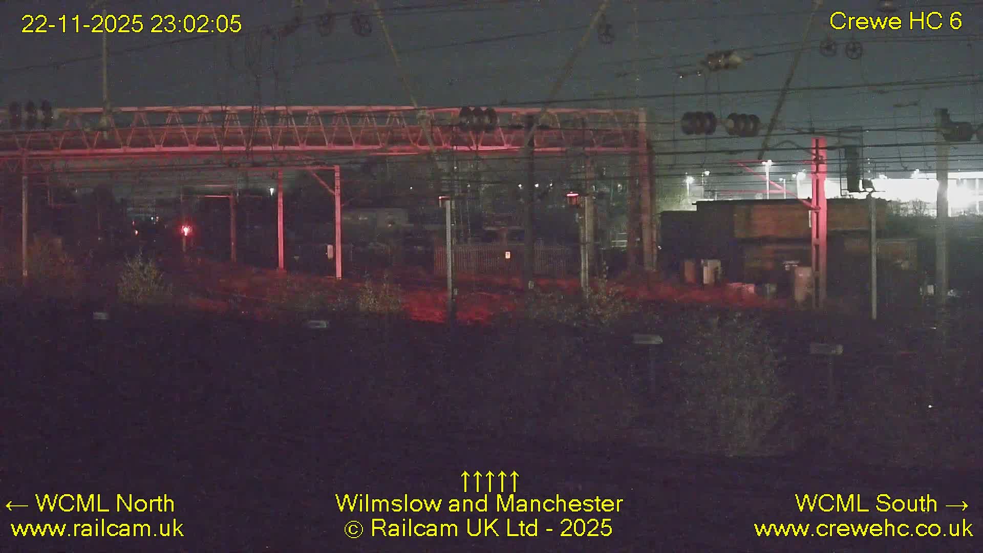 Crewe Rail Crossing Junction from Heritage Centre Live Cam - Crewe, Cheshire East, North West, England, United Kingdom