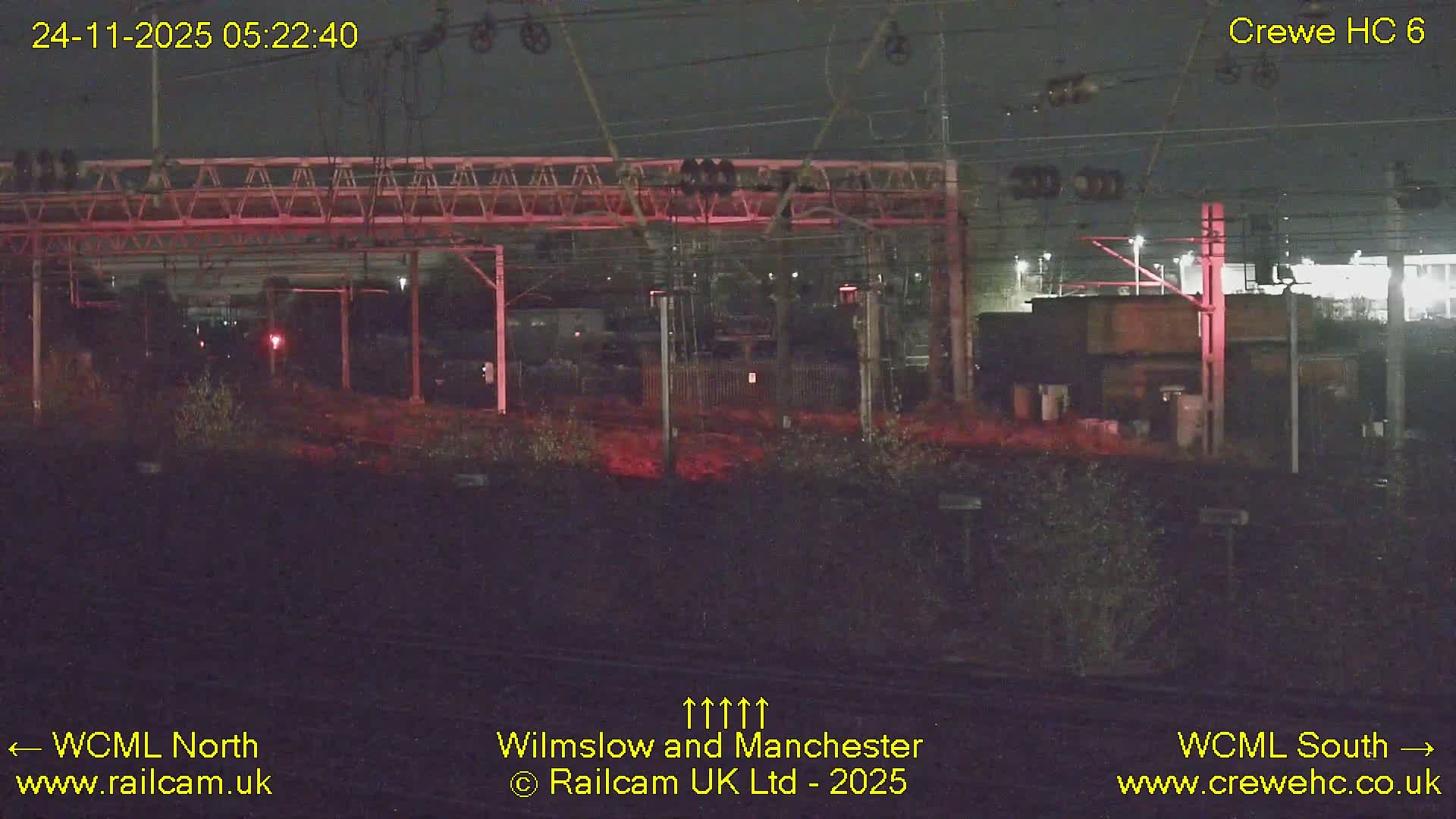 Crewe Rail Crossing Junction from Heritage Centre Live Cam - Crewe, Cheshire East, North West, England, United Kingdom