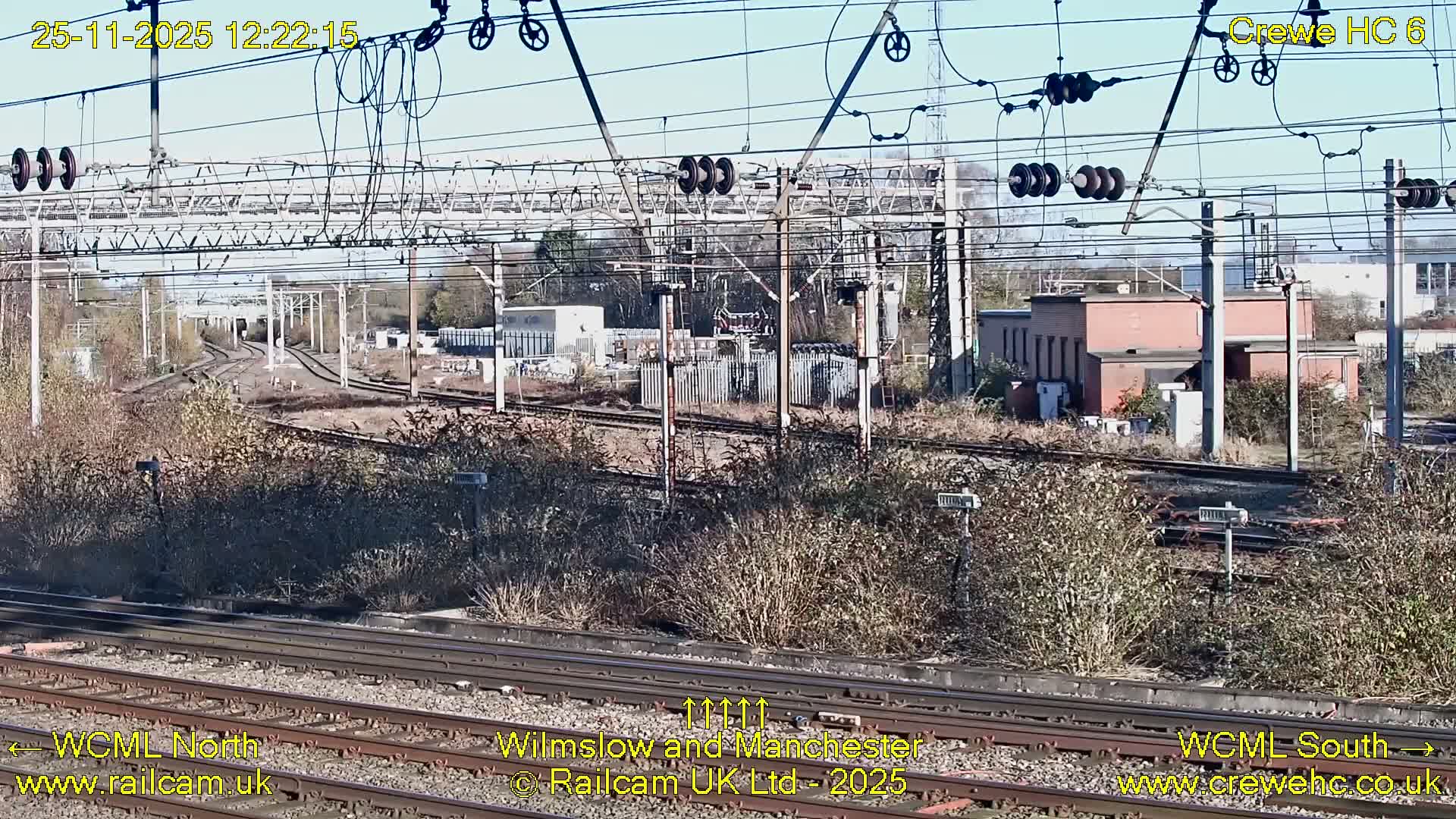 Crewe Rail Crossing Junction from Heritage Centre Live Cam - Crewe, Cheshire East, North West, England, United Kingdom