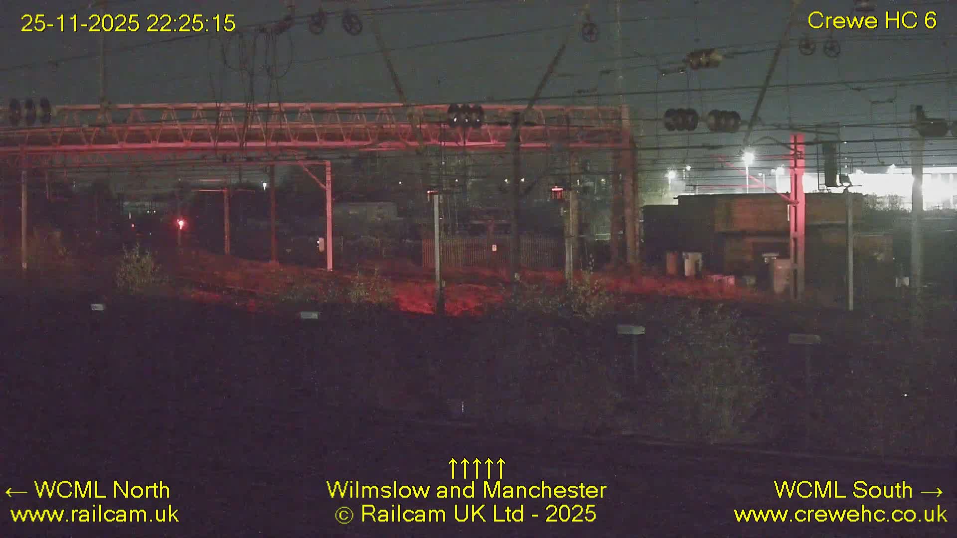Crewe Rail Crossing Junction from Heritage Centre Live Cam - Crewe, Cheshire East, North West, England, United Kingdom