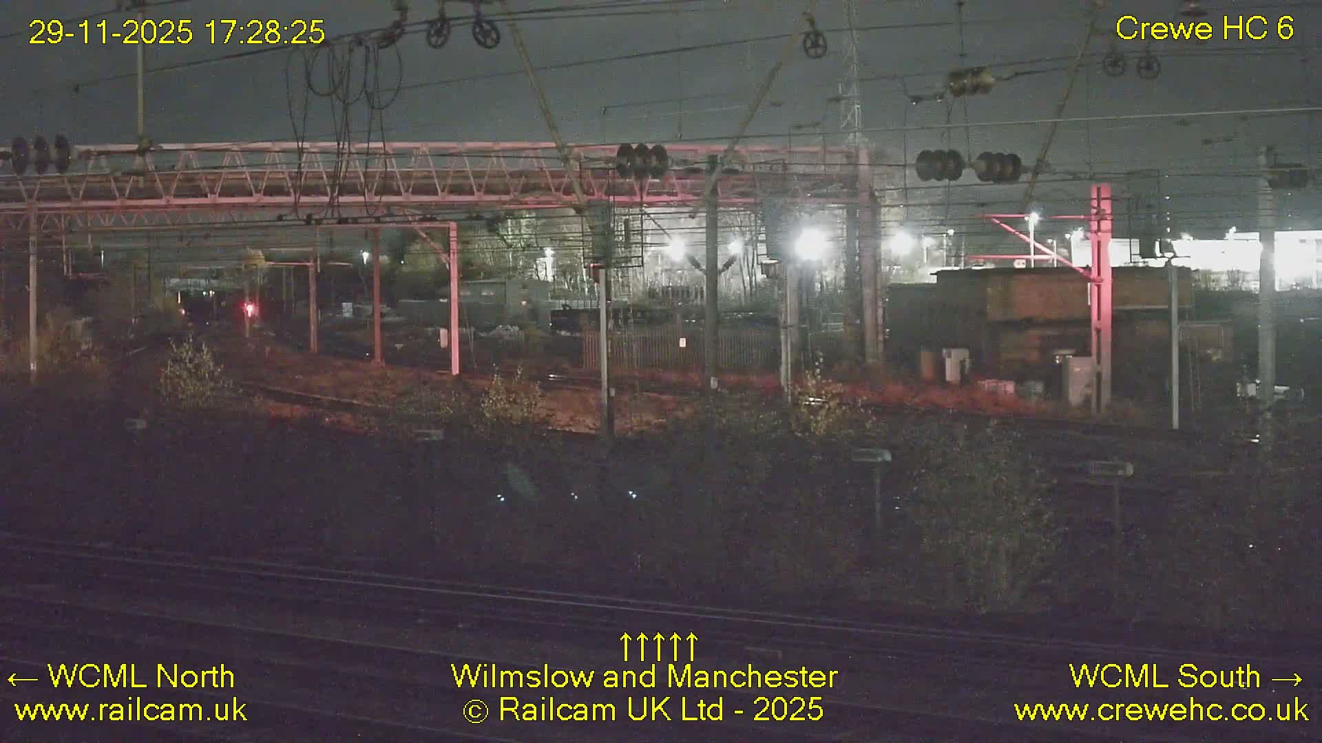 Crewe Rail Crossing Junction from Heritage Centre Live Cam - Crewe, Cheshire East, North West, England, United Kingdom