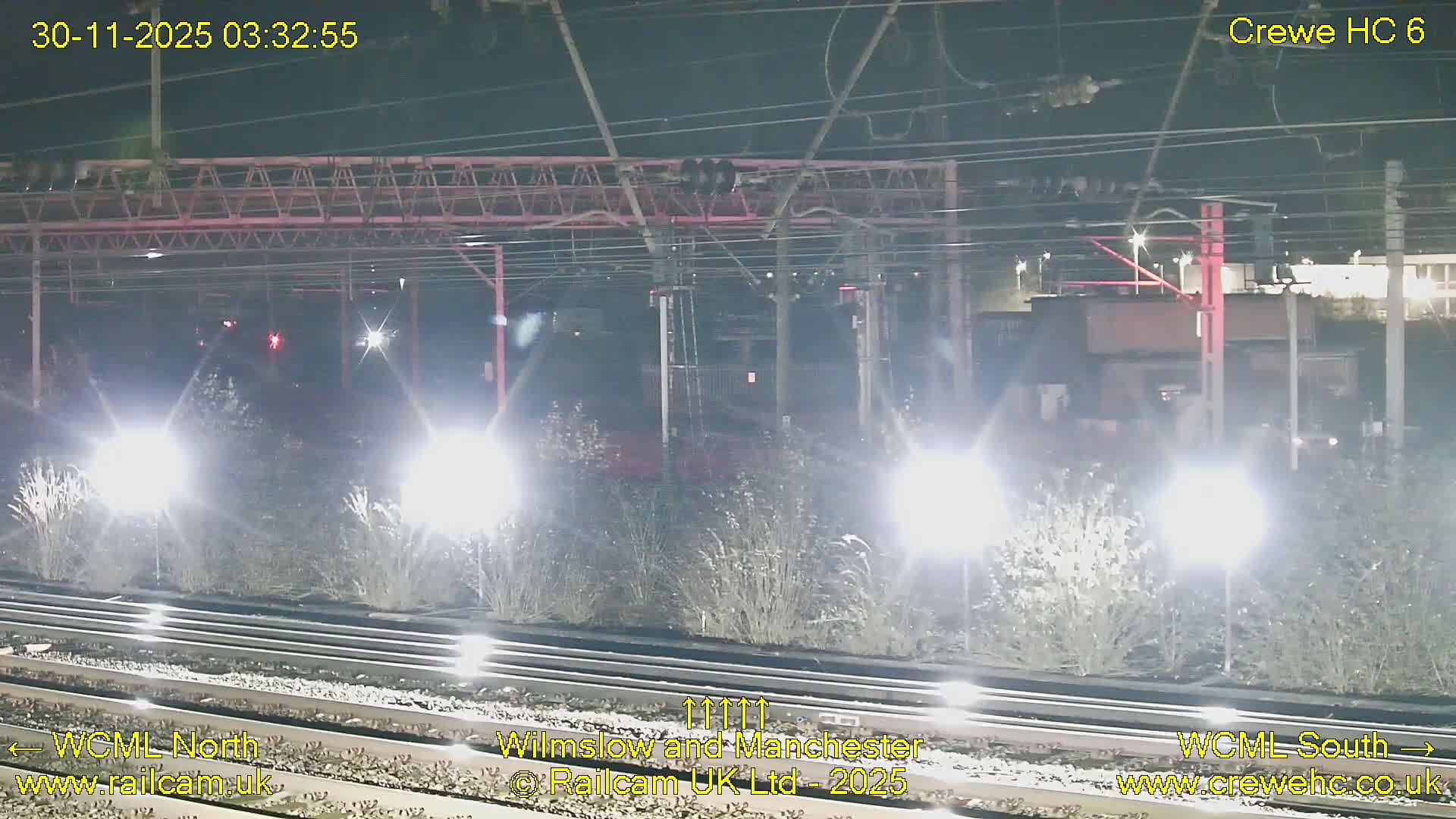 Crewe Rail Crossing Junction from Heritage Centre Live Cam - Crewe, Cheshire East, North West, England, United Kingdom