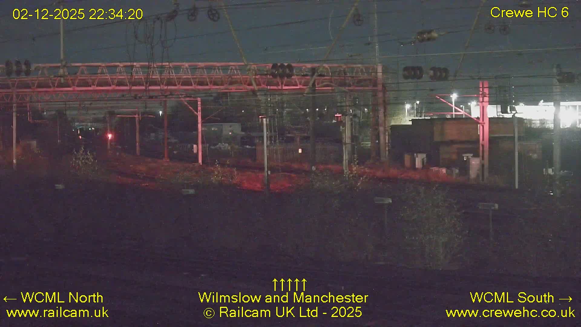 Crewe Rail Crossing Junction from Heritage Centre Live Cam - Crewe, Cheshire East, North West, England, United Kingdom