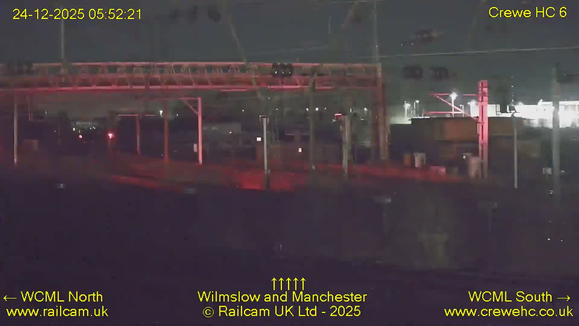 Crewe Rail Crossing Junction from Heritage Centre Live Cam - Crewe, Cheshire East, North West, England, United Kingdom